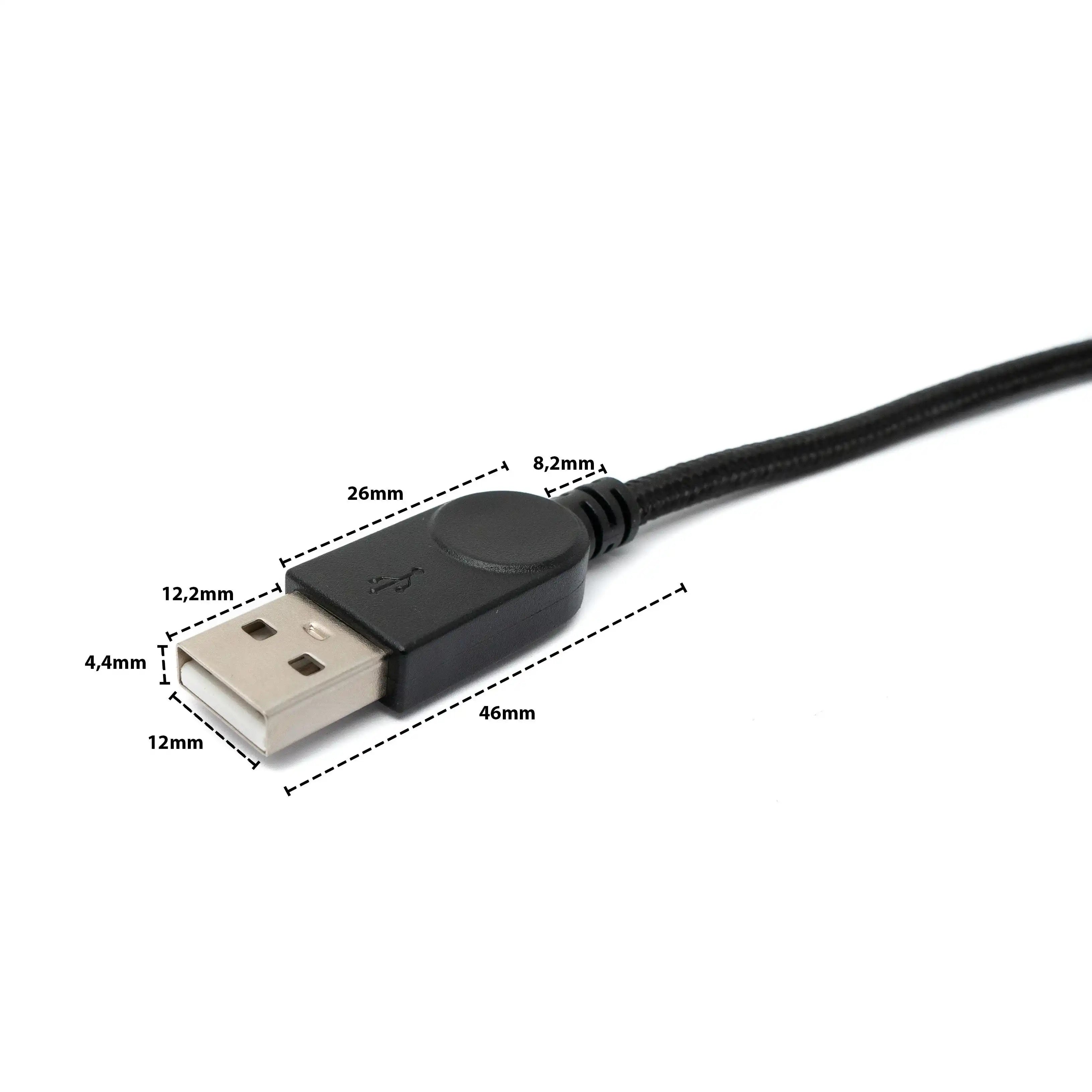 SYSTEM-S USB 3.1 U Turn Kabel Mit 180 Grad Biegung Typ C Auf USB Typ A Geflochten 150 cm