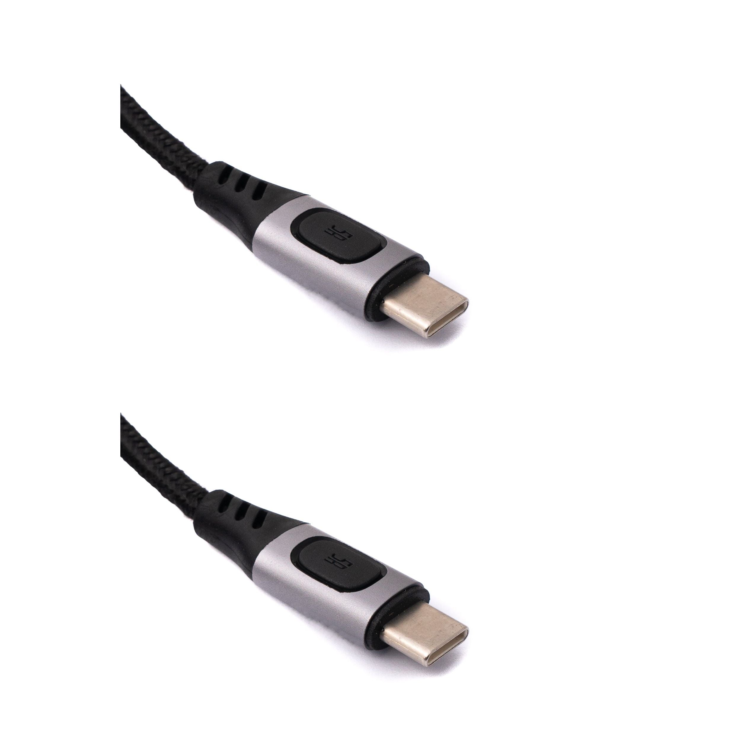 SYSTEM-S USB 3.1 Gen 2 Kabel 150 cm Typ C Stecker zu Stecker geflochten