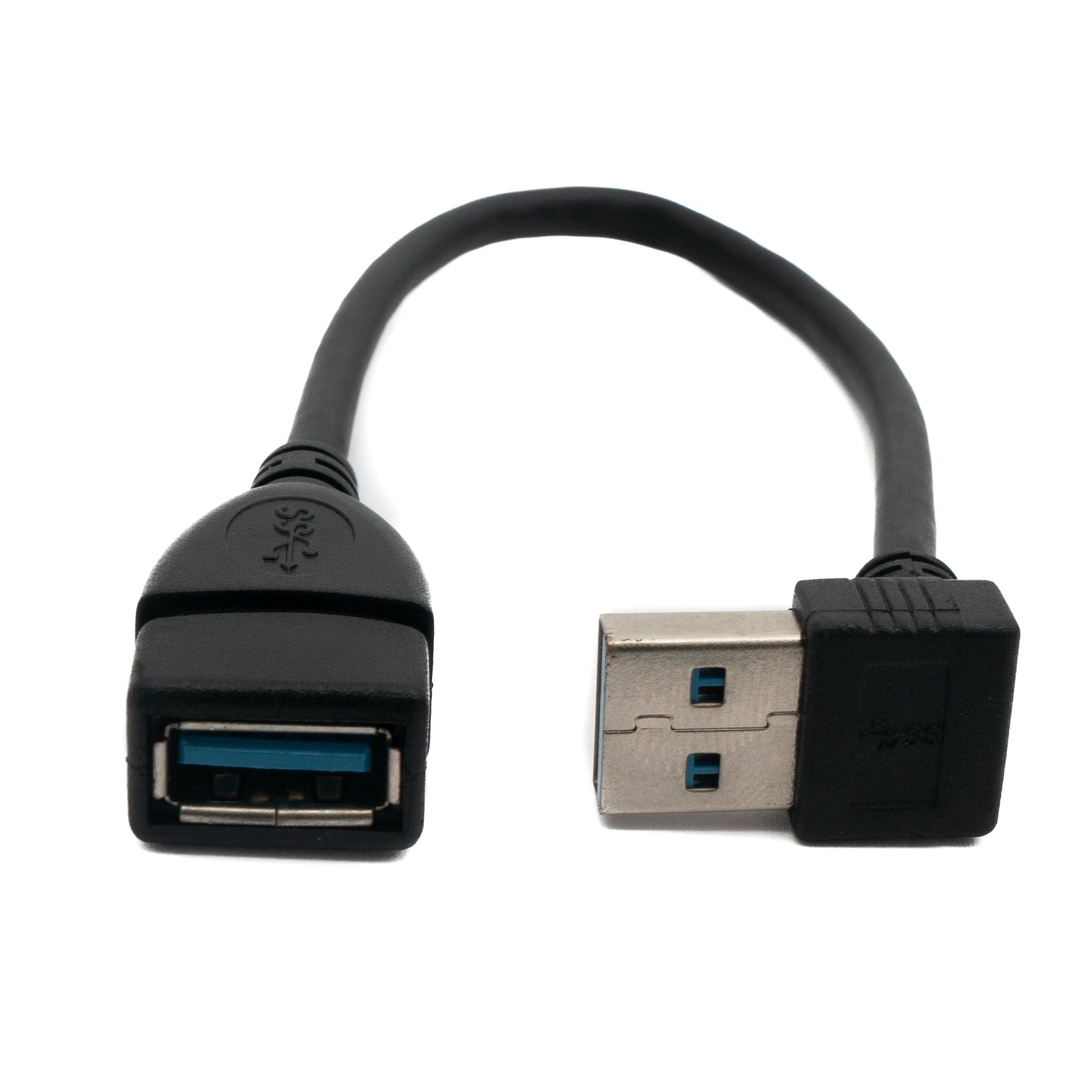 USB 3.0 Kabel Winkel Typ A Stecker Zu Buchse 20 Cm Schwarz SuperSpeed 5 Gbit Sekunde