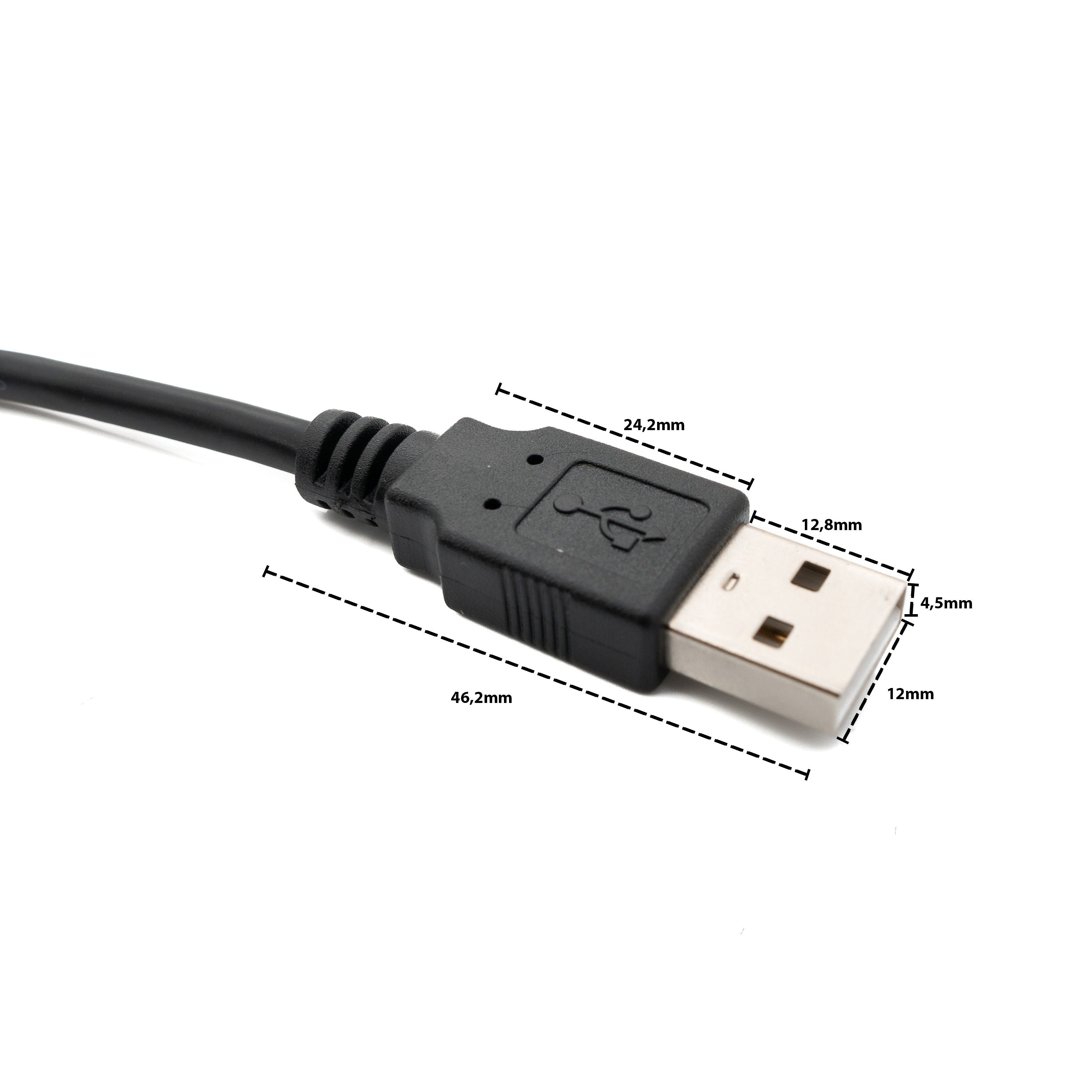 SystemS USB 2.0 Kabel Typ A Zu Micro B Winkel 25 cm Schwarz Datenübertragung Und Laden