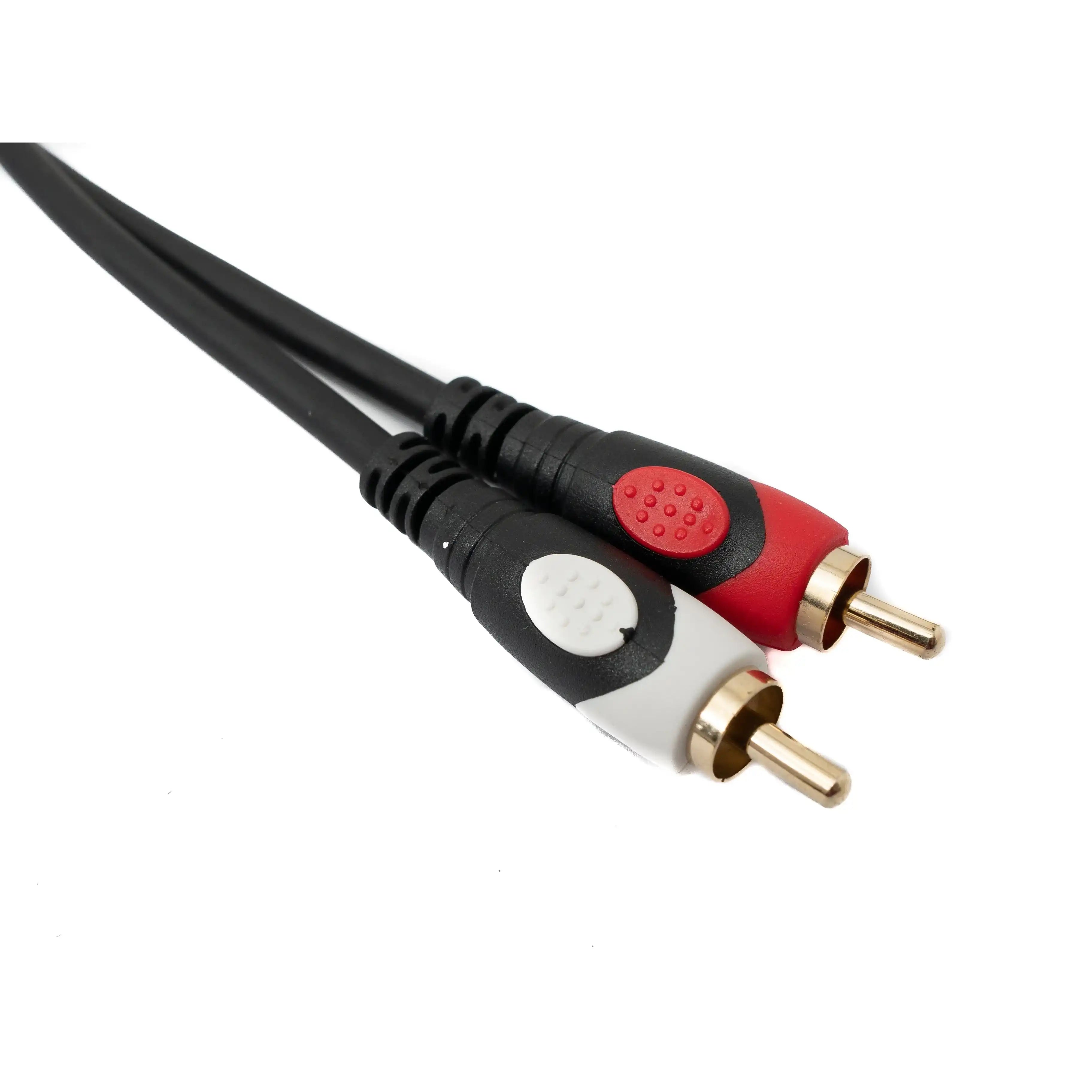 Cinch 2 RCA Kabel 10 m Stereo AV Kabel Schwarz Hochwertig Für Heimkino Audioanlage