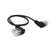 LAN Kabel 25 Cm RJ45 8P8C STP Cat6 Rechtsgewinkelter Stecker Zu Stecker Winkel Adapter Schwarz