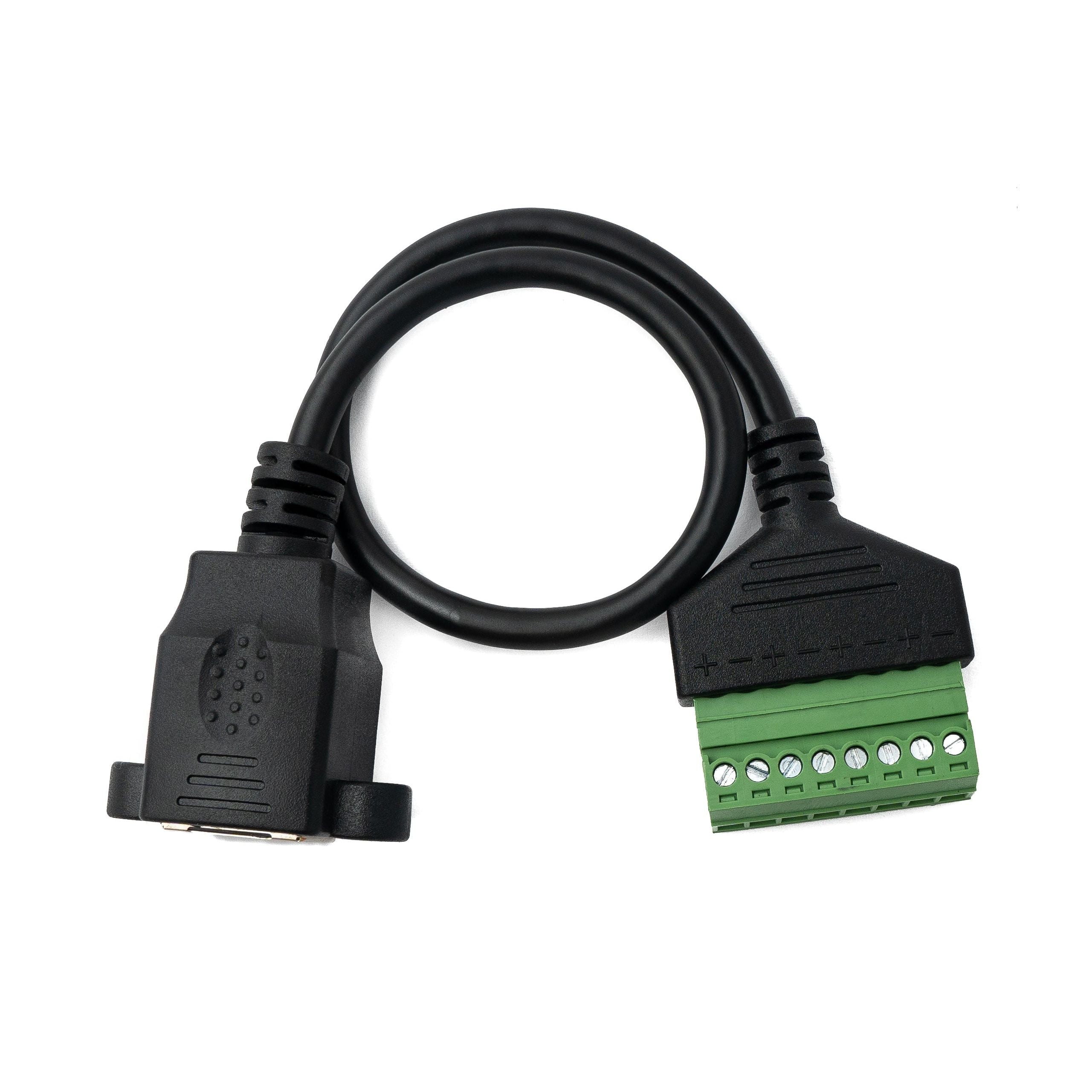 LAN Kabel 30 Cm RJ45 Buchse Zu 5 Poliger Leiterplattenstecker Schwarz Ideal Für Terminals