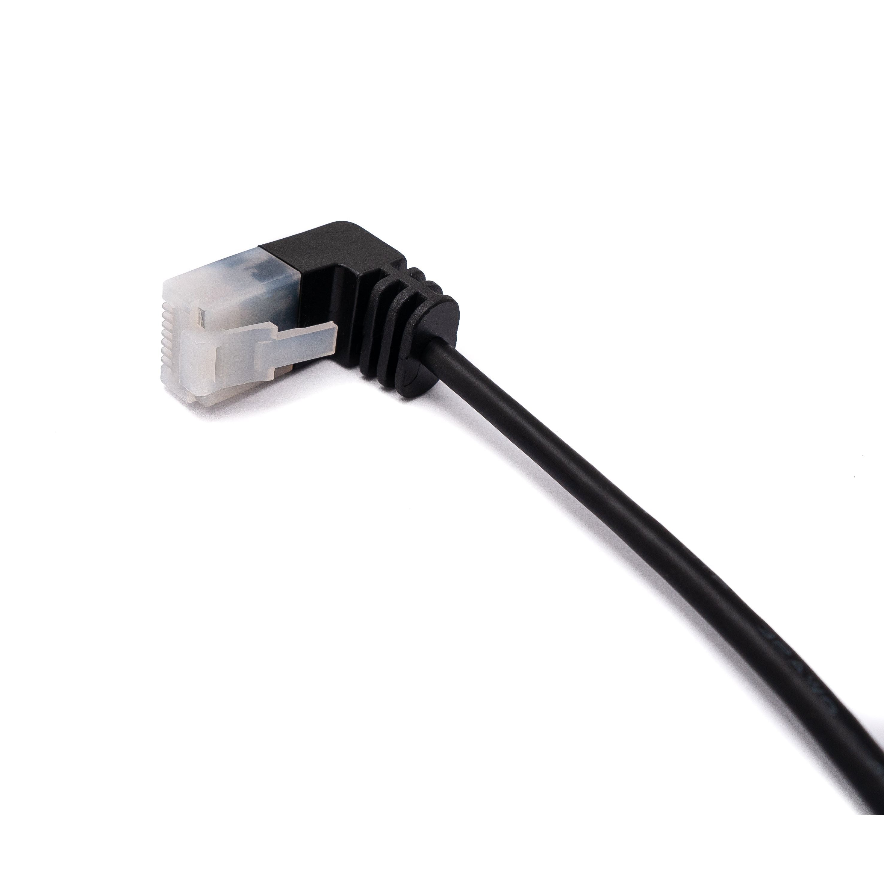 Netzwerkkabel 25 cm RJ45 8P8C STP Cat6 Winkel Stecker Zu Stecker Schwarz Ideal Für Engen Raum