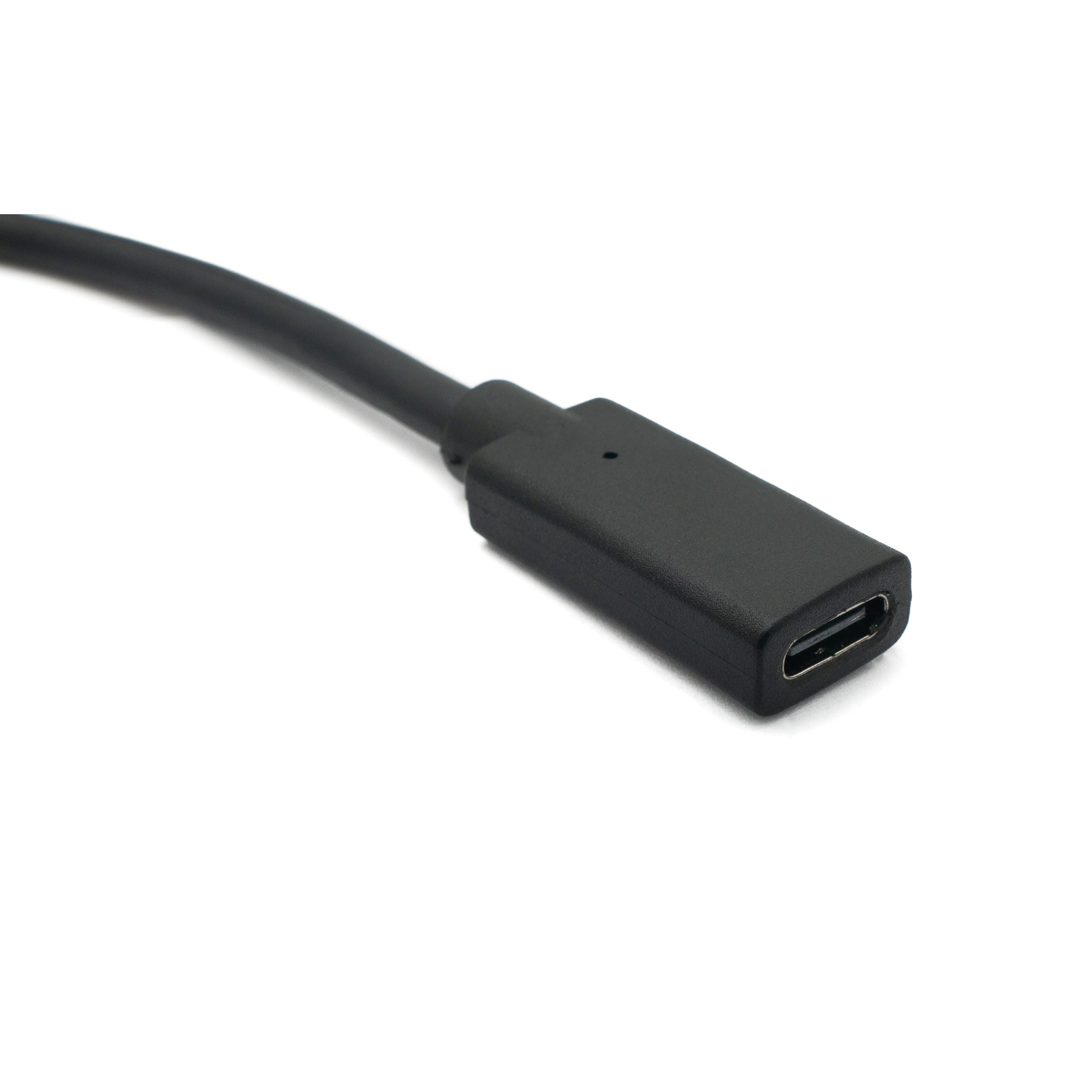 USB 3.1 Kabel Typ C Stecker Zu Buchse Schraube Schwarz 100 Zentimeter Panelmontage