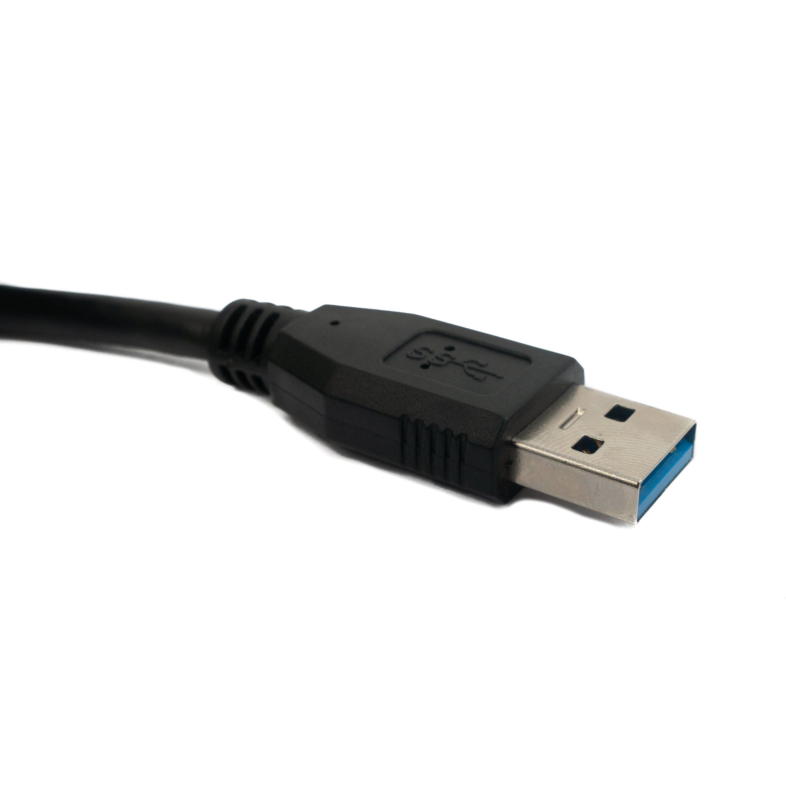 USB 3.0 Kabel 3 m Micro B auf Typ A Schwarz Hochwertiges SuperSpeed 5 Gbit pro Sekunde