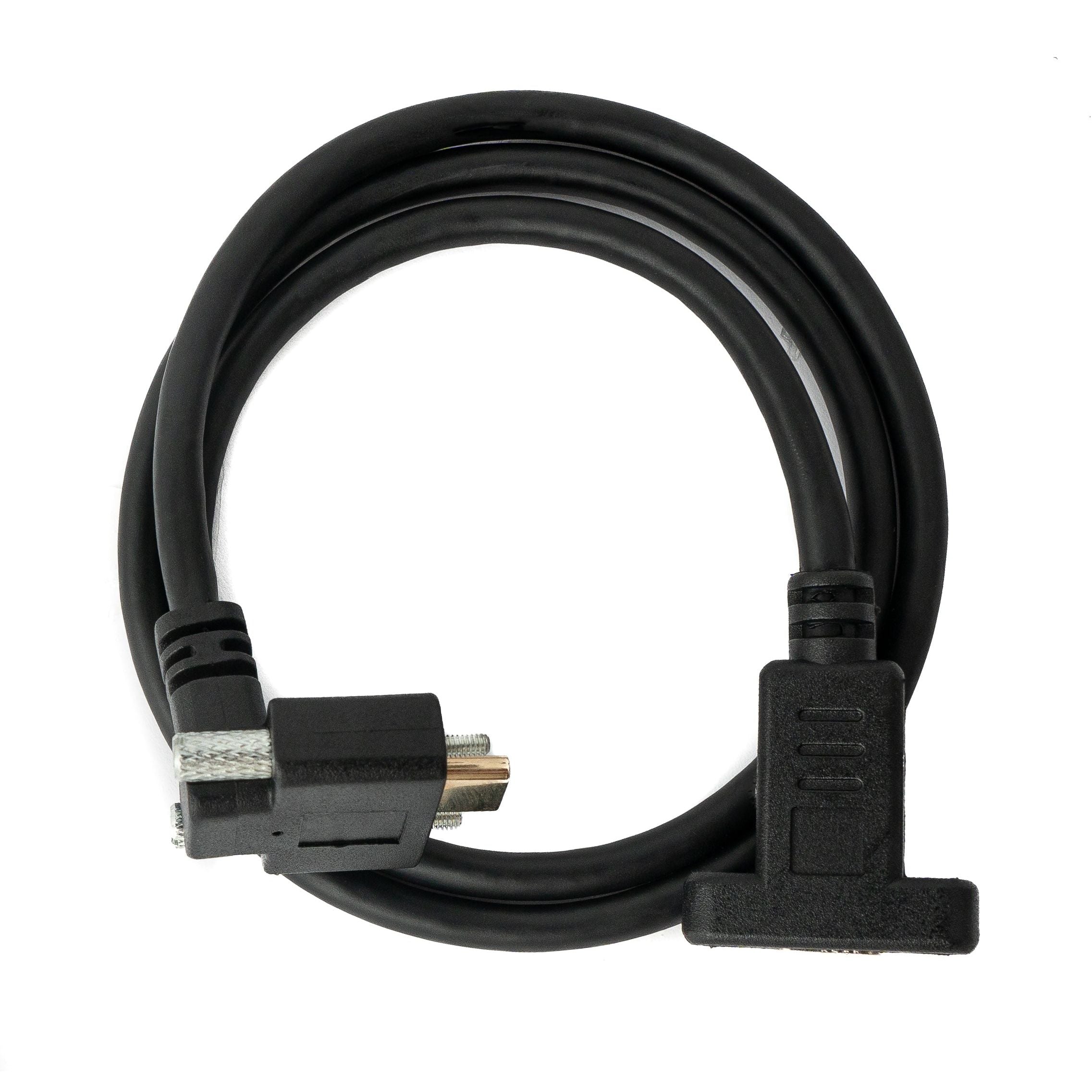 USB 3 1 Gen 2 100W Kabel 60 cm Typ C Winkelstecker Zu Typ C Buchse Panel Montage Hochwertig