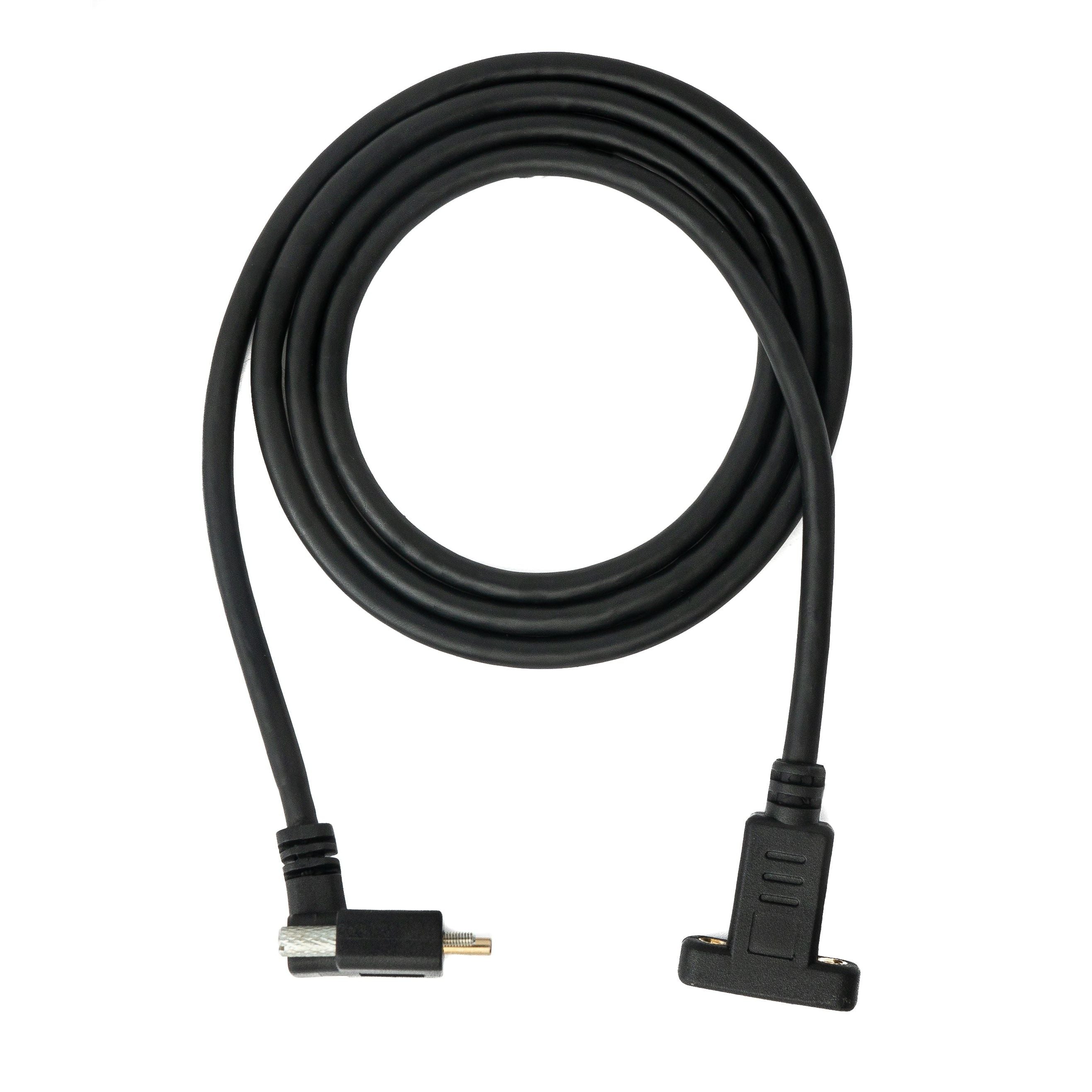 SYSTEM-S USB 3.1 Gen 2 100W Kabel 100 cm Typ C Stecker zu Buchse Schraube Winkel