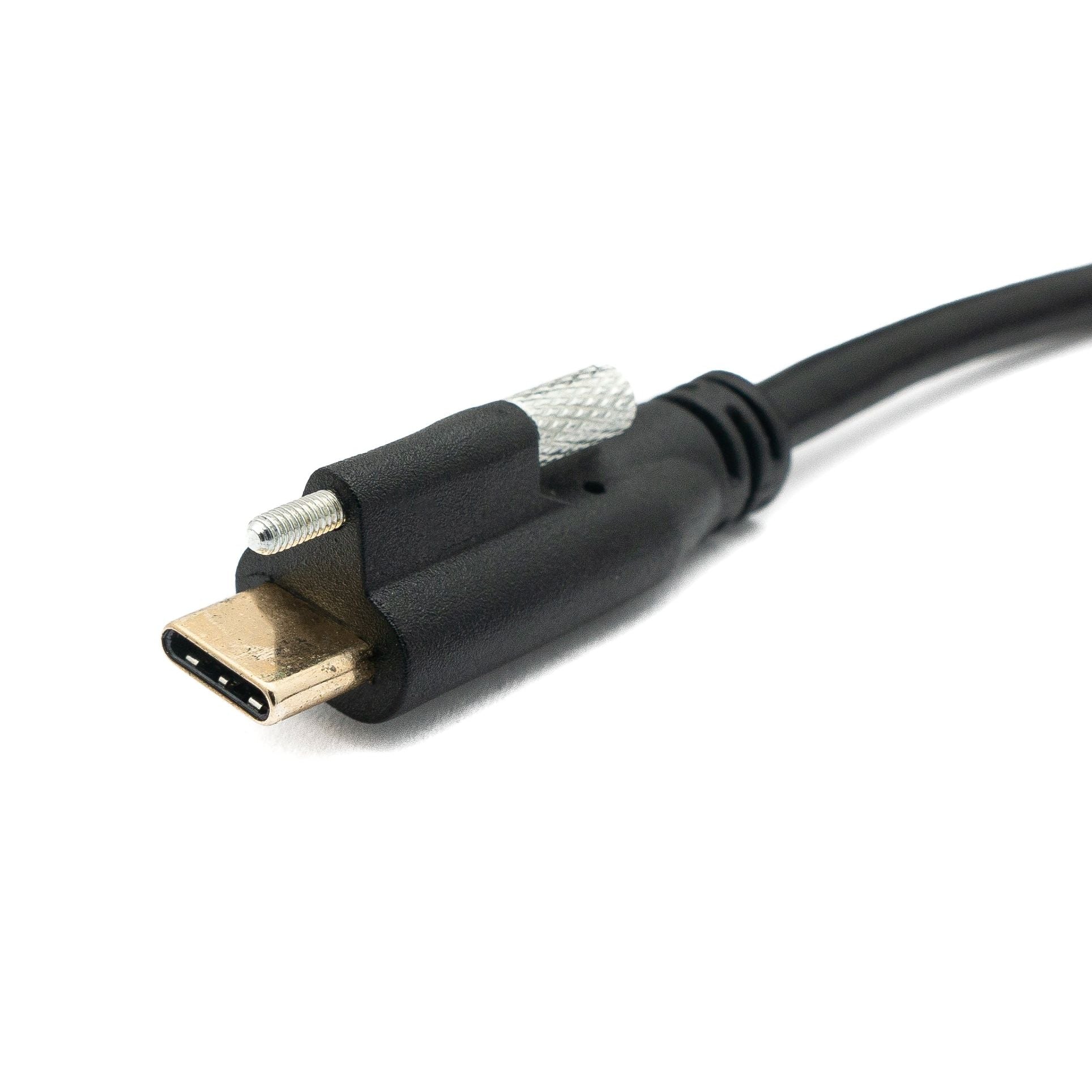 USB C Kabel Gen 2 100 Zentimeter Schraubbar Typ C Stecker Zu Buchse Schwarz Mit Einer Schraube