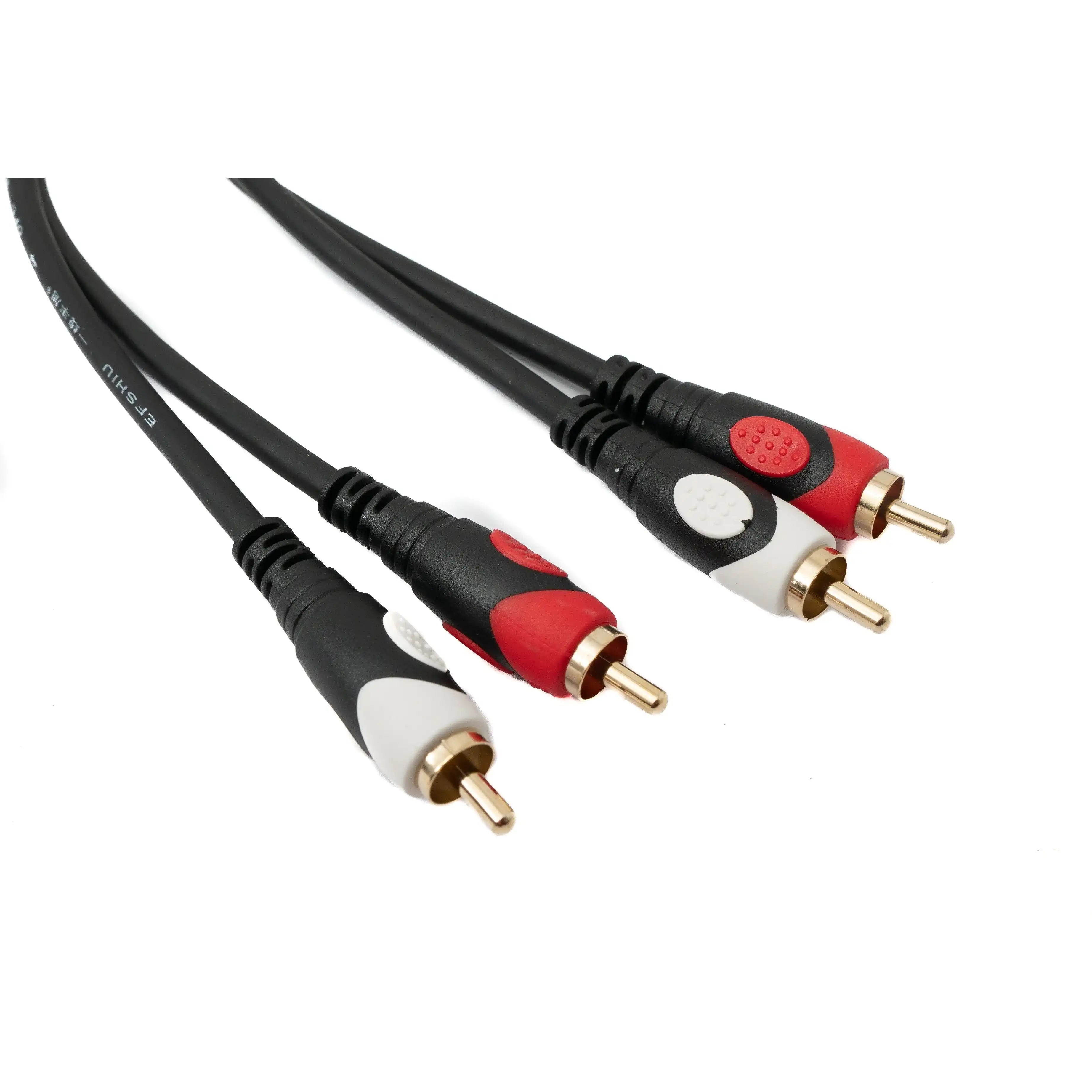 Cinch 2 RCA Kabel 10 m Stereo AV Kabel Schwarz Hochwertig Für Heimkino Audioanlage