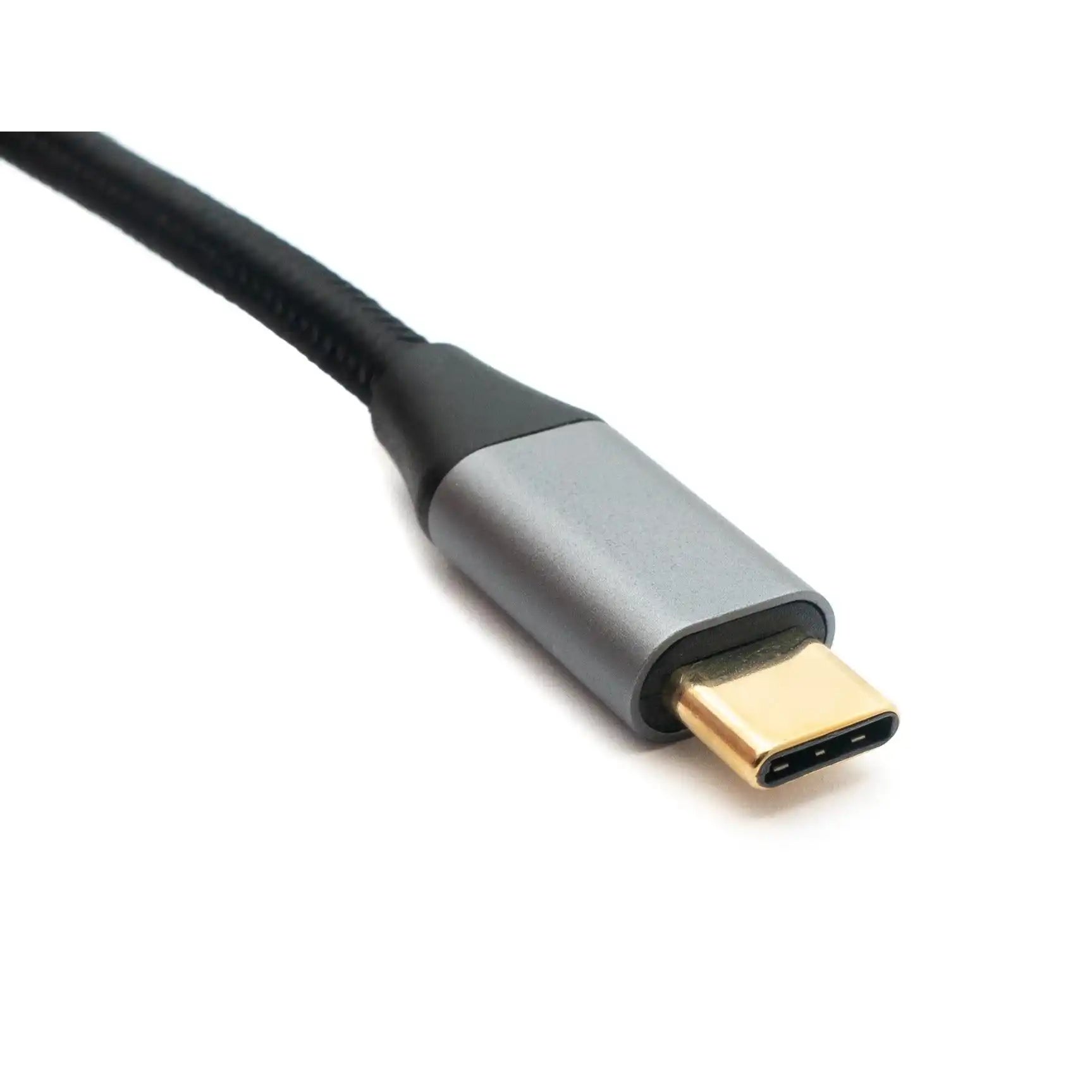 3in1 DisplayPort DP 1.4 USB C Kabel Adapter Grau Mit 2x USB Typ C Anschlüssen Für Laptop