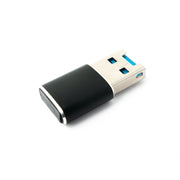 SYSTEM-S SD Karte Adapter Micro zu USB 3.0 Typ A Buchse Kabel Memory Card Reader Schwarz