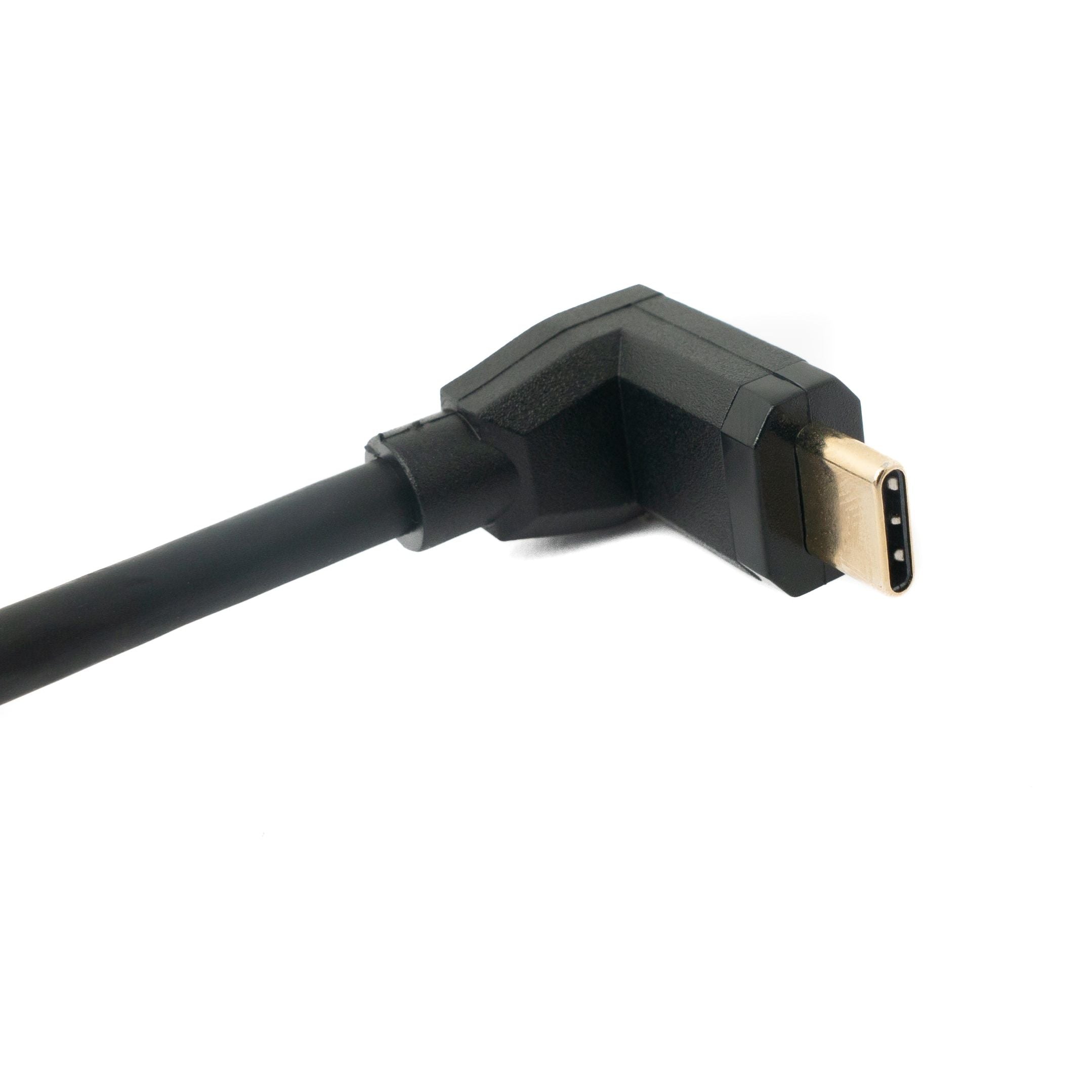 System S USB 3.1 Kabel 50 cm Typ C Stecker Zu Buchse Winkel Panelmontage Schwarz