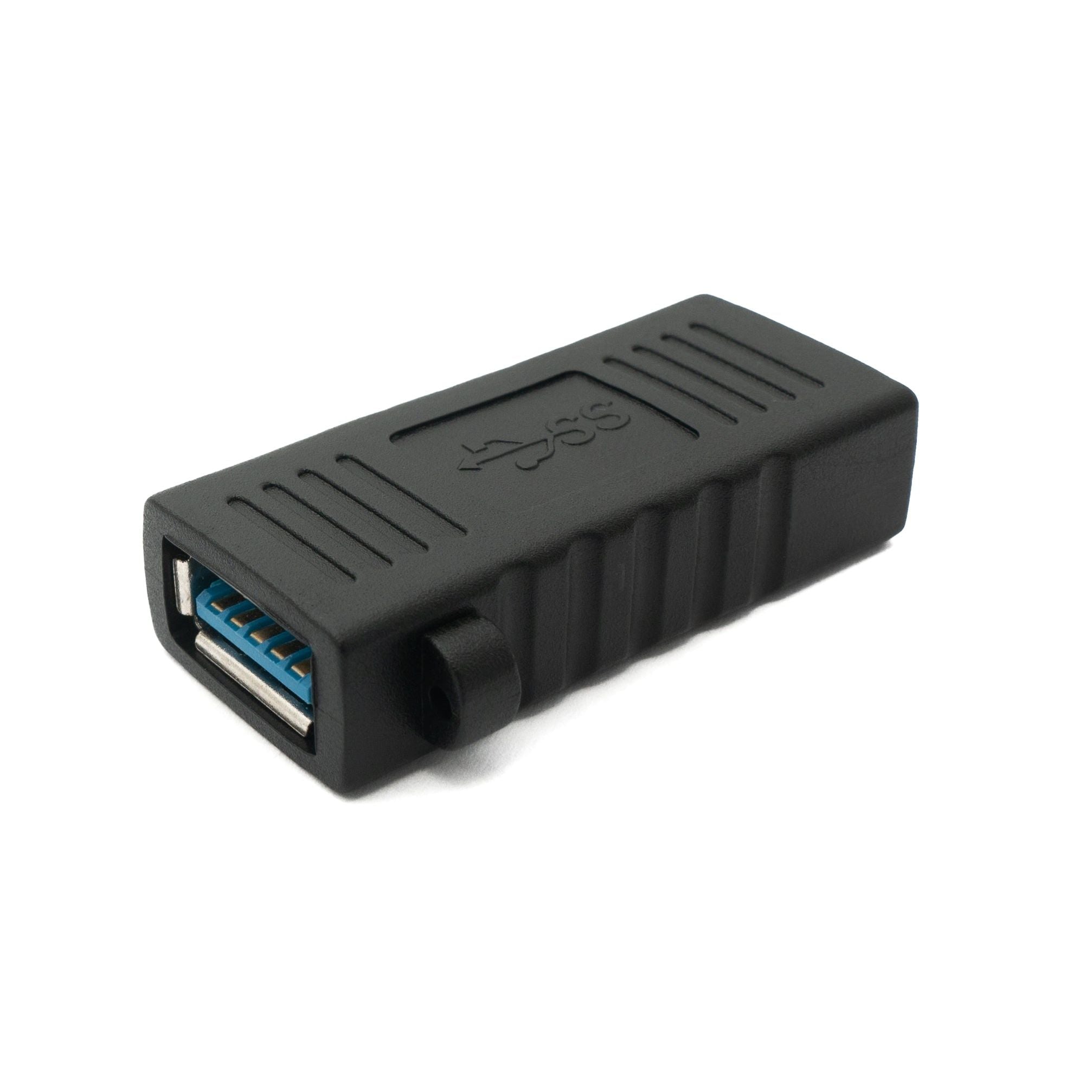 System-S USB 3.0 Adapter Typ A Buchse Zu Buchse Kabel Schwarz Hochgeschwindigkeitsverbindung