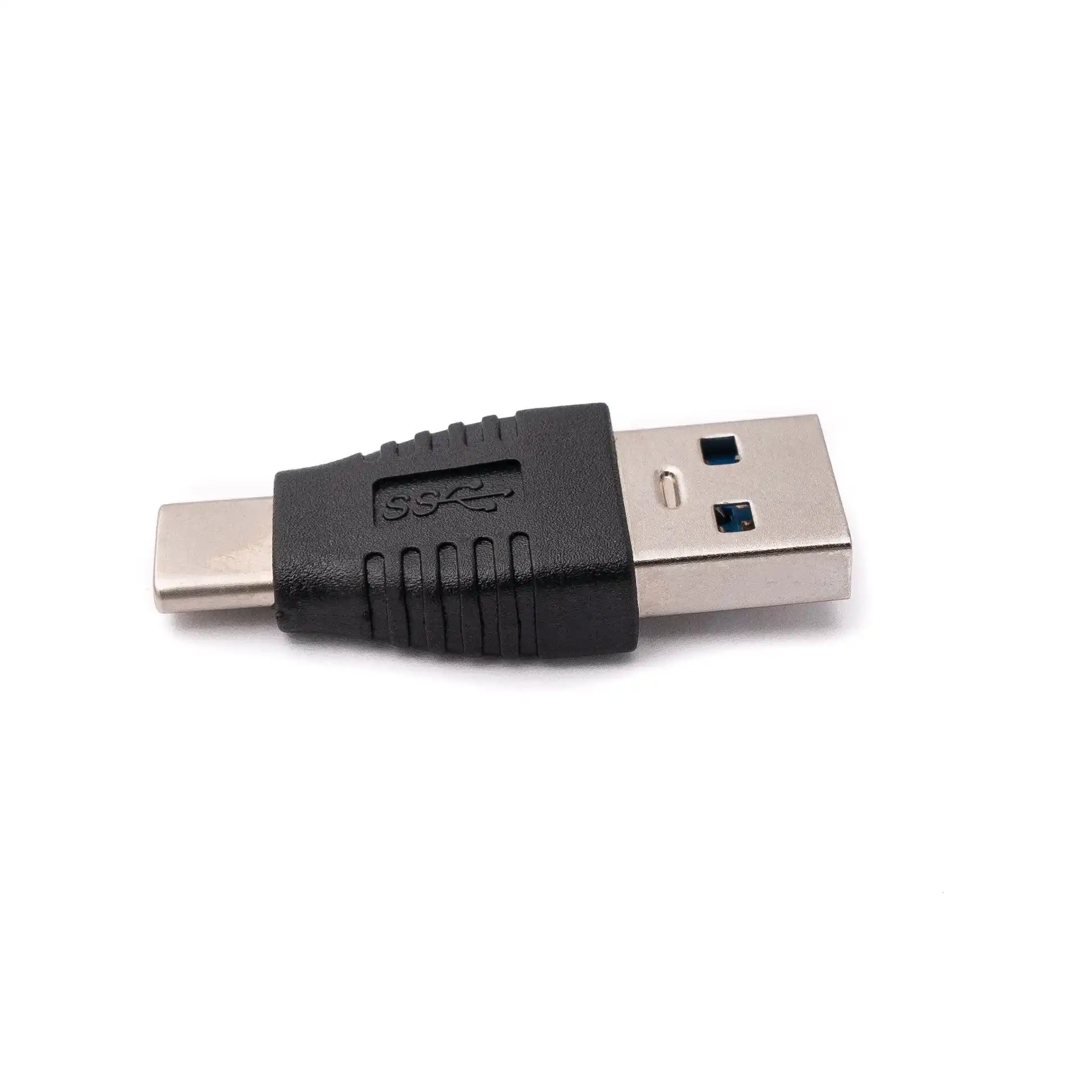 SYSTEM-S USB 3.1 Adapter Typ C Stecker zu 3.0 Typ A Stecker Kabel in Schwarz