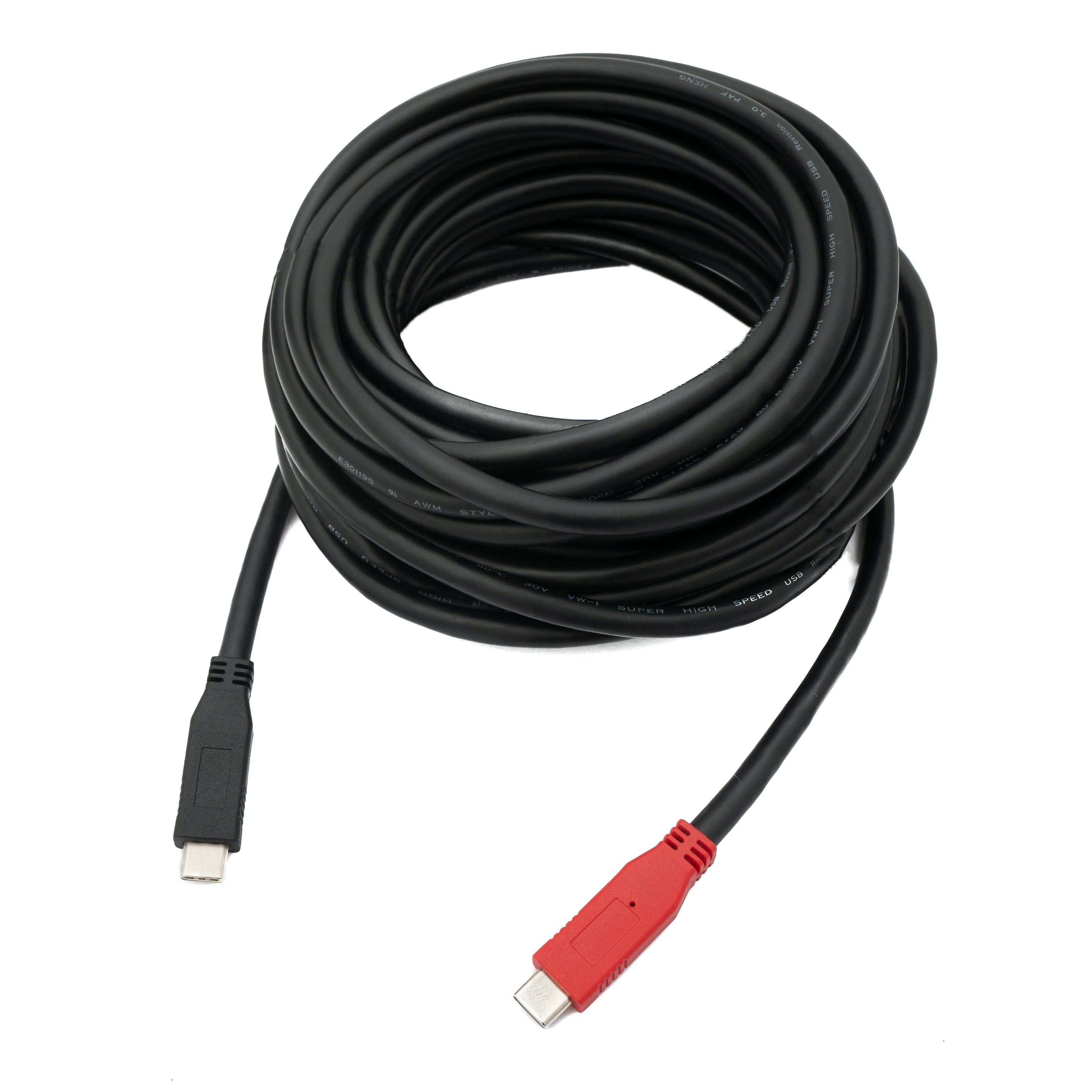 SYSTEM S USB 3 1 One Way Kabel 8 Meter Typ C Stecker Zu Stecker Schwarz Hochwertig