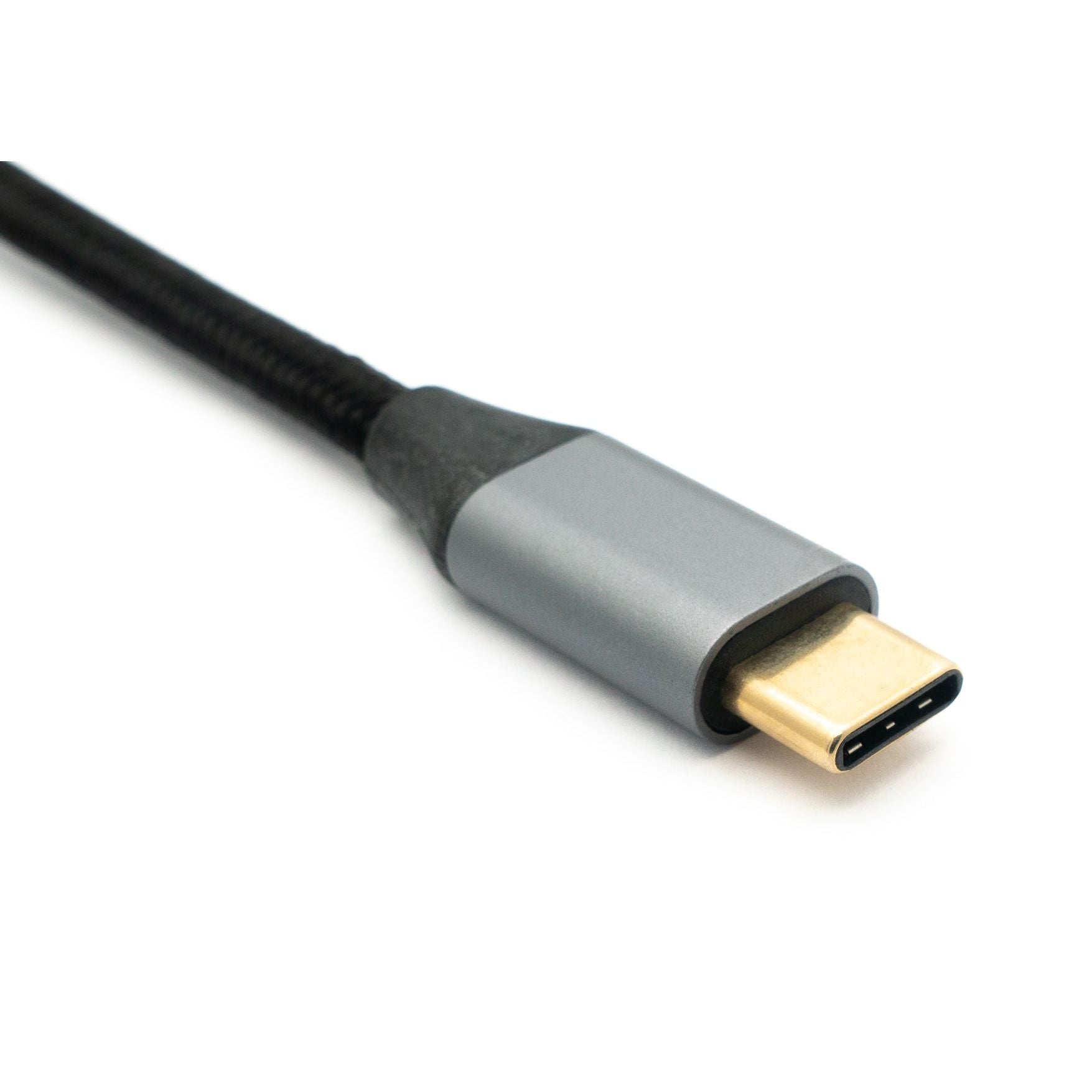 SYSTEM-S 3in1 USB-C Adapter Mit VGA DB-15 Anschluss Und 2x USB 3.1 Typ C Ports Grau