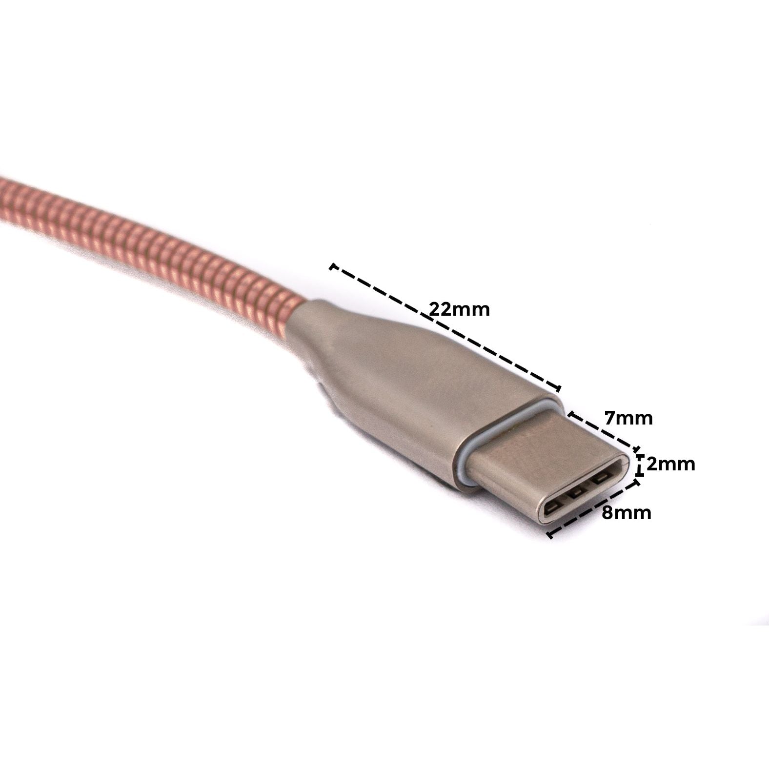 System-S USB C Zu USB A Kabel Pink 100 Cm Mit Metall Feder High Speed USB 3.1 Kabel