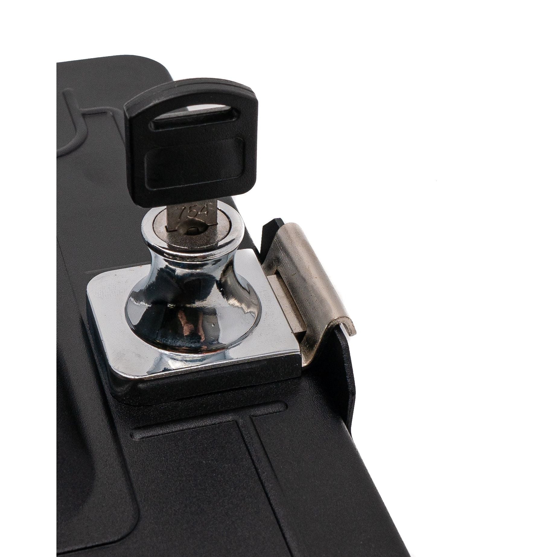 SYSTEM-S Stangenhalterung Klemme 360Grad Drehbar Abschliessbar Fuer iPad Mini 6 Schwarz