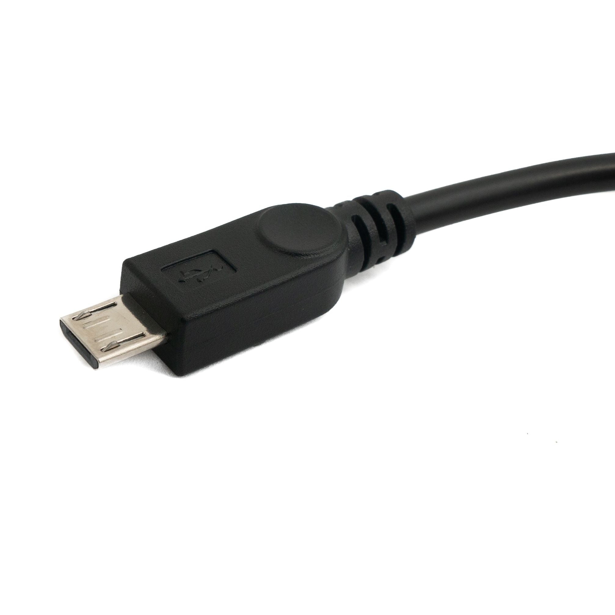 SYSTEM-S USB 2.0 Kabel 100 cm Typ B Stecker zu Micro B Stecker in Schwarz