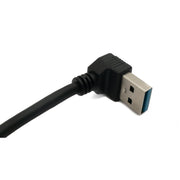USB 3.0 Kabel Winkel Typ A Stecker Zu Buchse 20 Cm Schwarz SuperSpeed 5 Gbit Sekunde