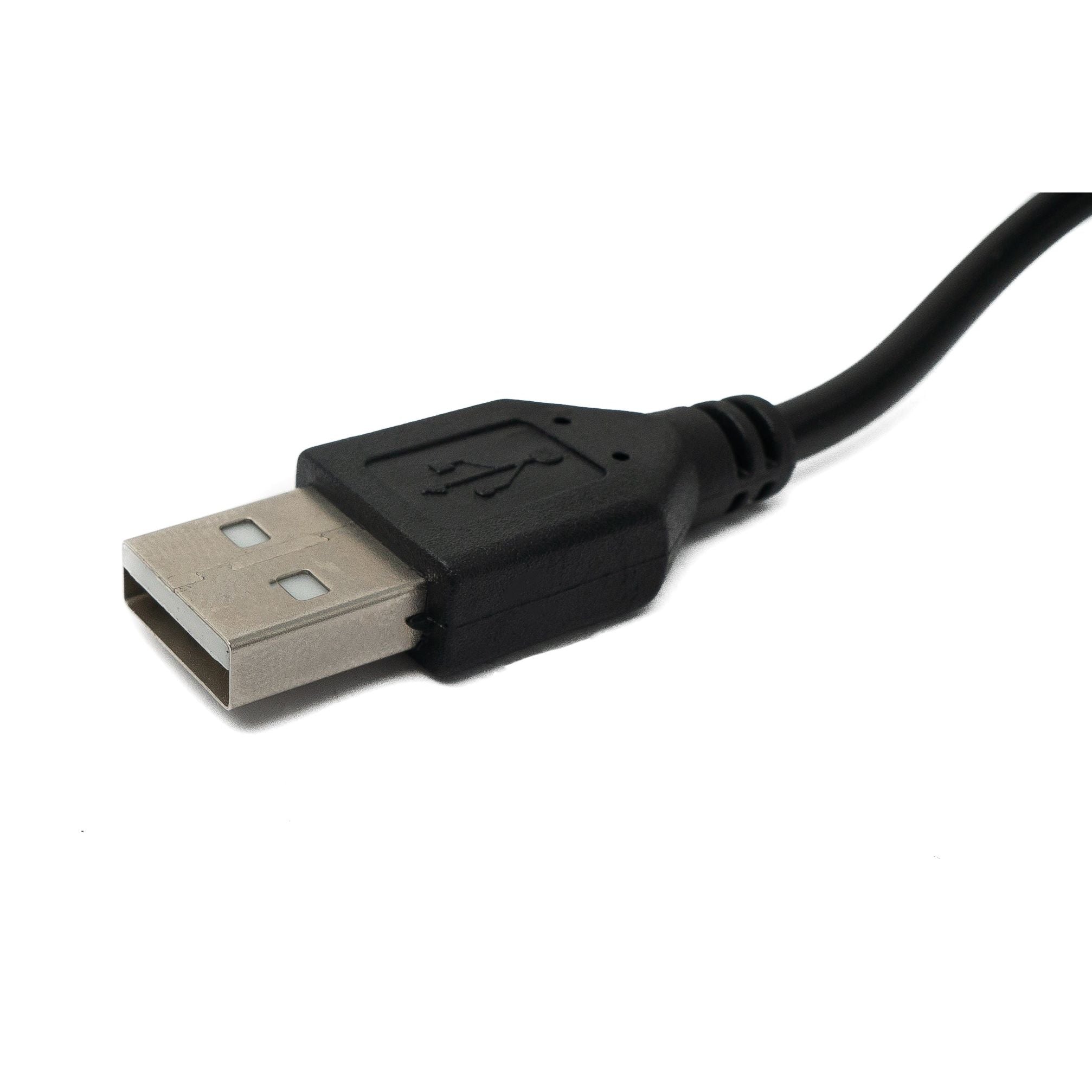 SYSTEM-S USB 2.0 und 3,5mm Klinke Kabel 60 cm für Rucksäcke Ladeanschluss Schwarz