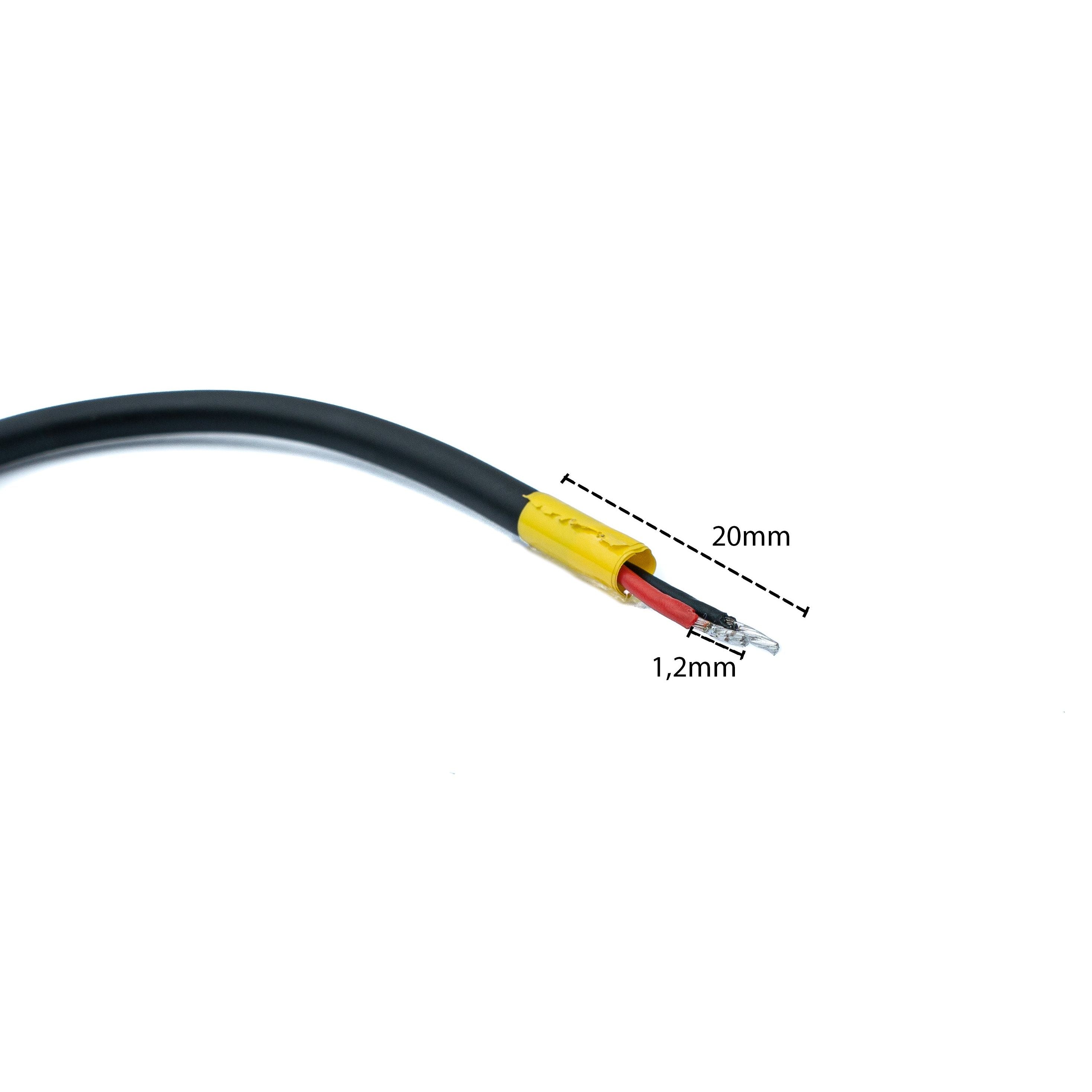 SYSTEM-S USB 2.0 Kabel 10 cm Micro B Stecker zu 2x offene Kabelenden für Raspberry Pi
