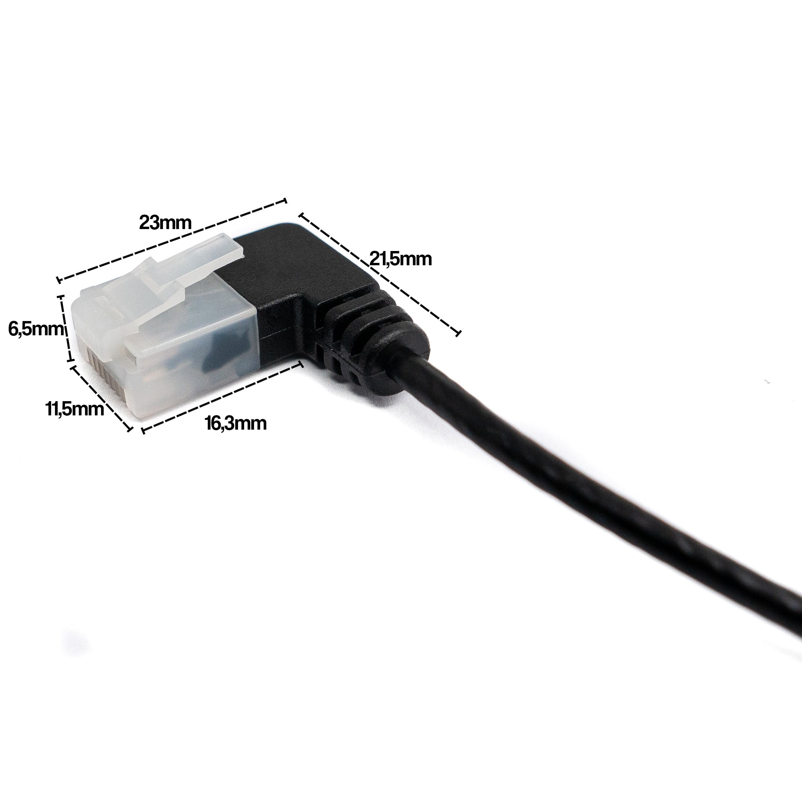 LAN Kabel 25 Cm RJ45 8P8C STP Cat6 Rechtsgewinkelter Stecker Zu Stecker Winkel Adapter Schwarz