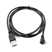 SYSTEM-S USB 2.0 Kabel 150 cm Typ A Stecker zu Micro B Stecker Winkel in Schwarz