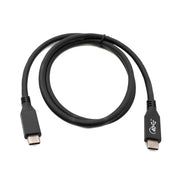 SYSTEM-S USB4 USB Kabel 80 cm Typ C Stecker zu Stecker 40 Gbit/s USB 4.0 in Schwarz