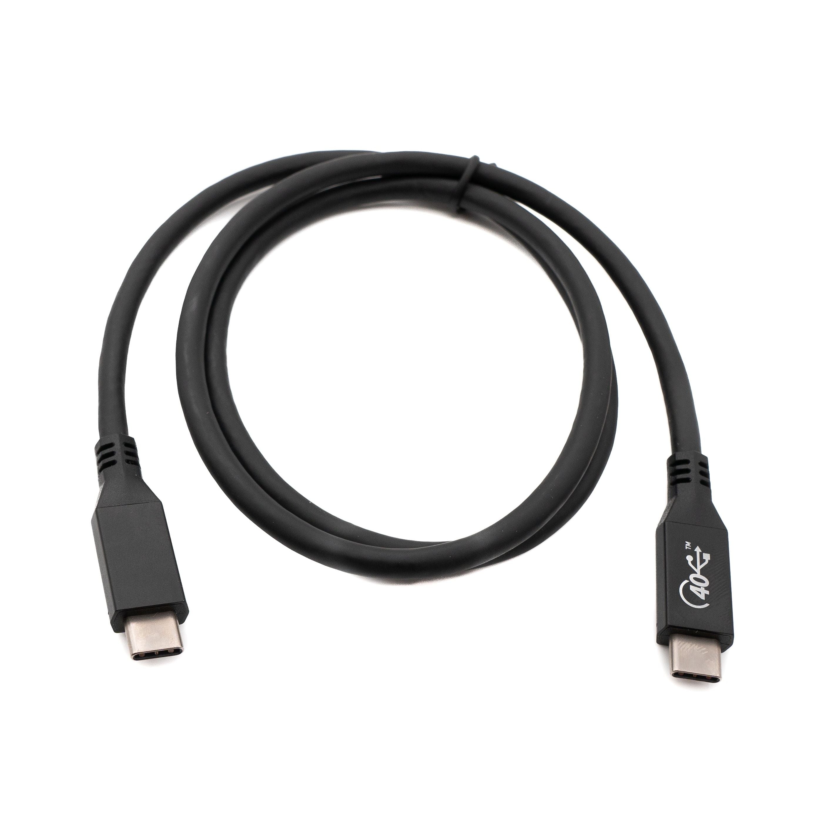 SYSTEM-S USB4 USB Kabel 80 cm Typ C Stecker zu Stecker 40 Gbit/s USB 4.0 in Schwarz