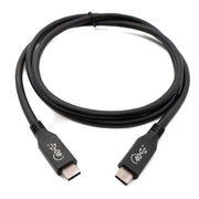 SYSTEM-S USB4 USB Kabel 100 cm Typ C Stecker zu Stecker 40 Gbit/s USB 4.0  in Schwarz