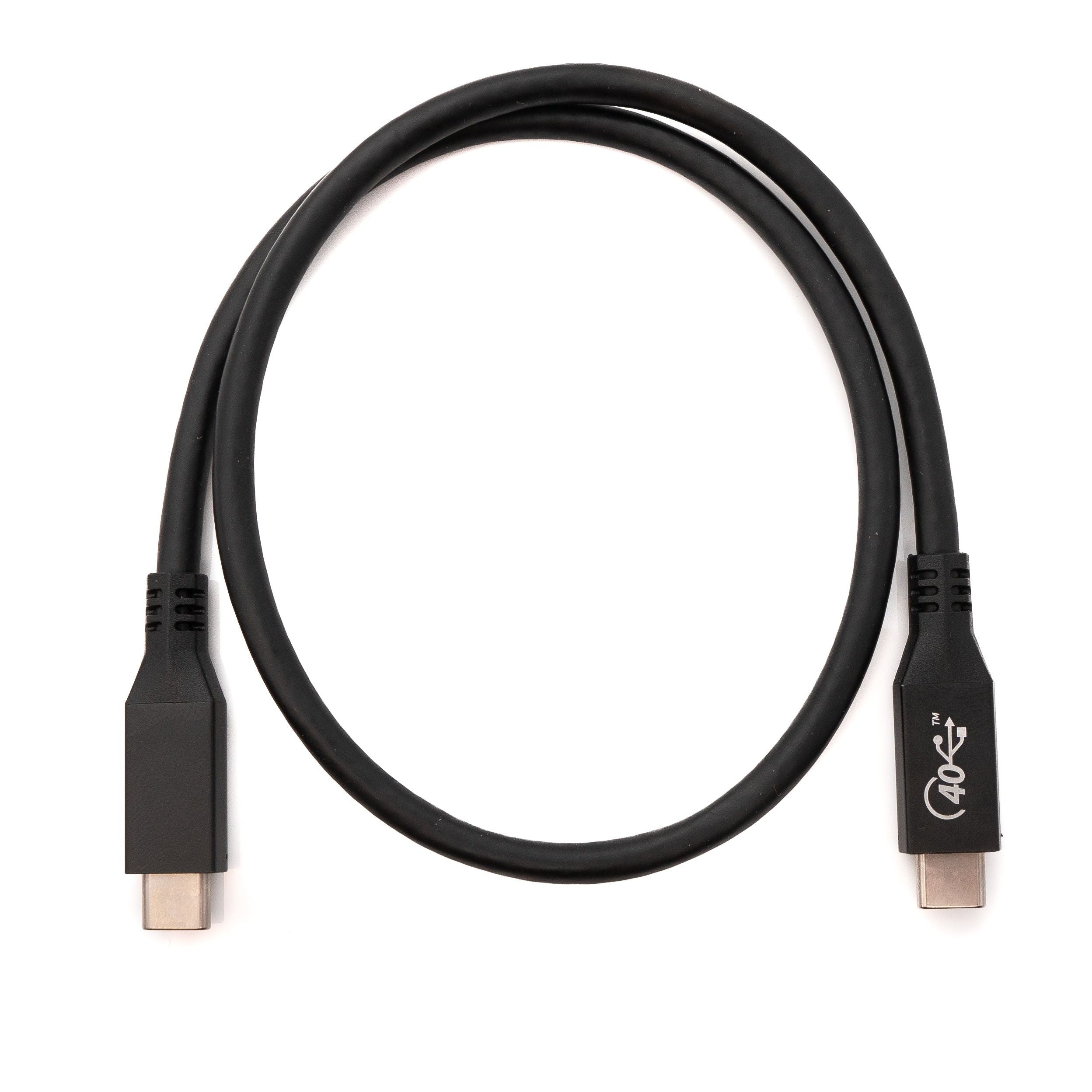 USB4 Kabel Typ C 50 Cm Schwarz Hochgeschwindigkeits Kabel 40 Gigabit Pro Sekunde USB 4.0