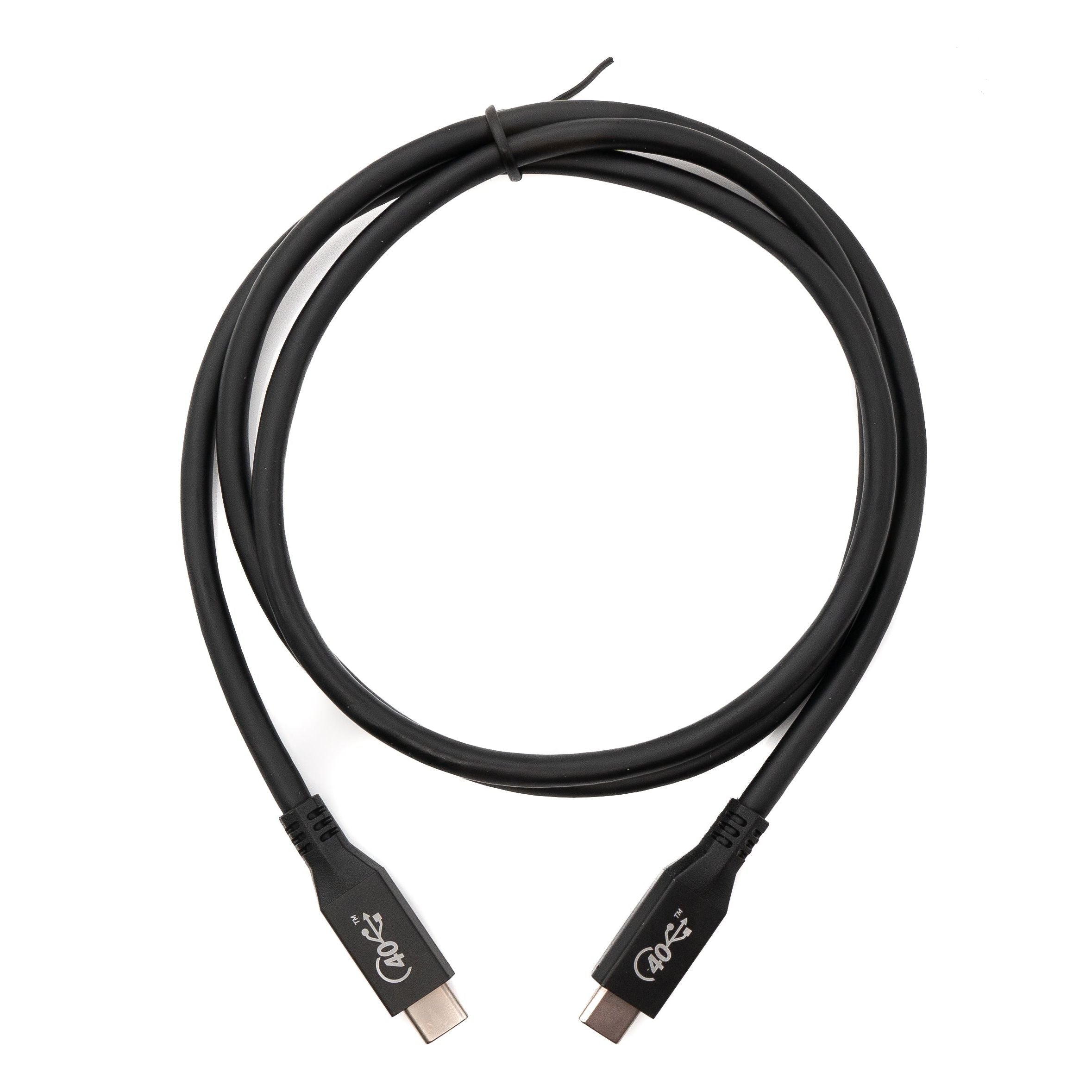 SYSTEM-S USB4 USB Kabel 100 cm Typ C Stecker zu Stecker 40 Gbit/s USB 4.0  in Schwarz