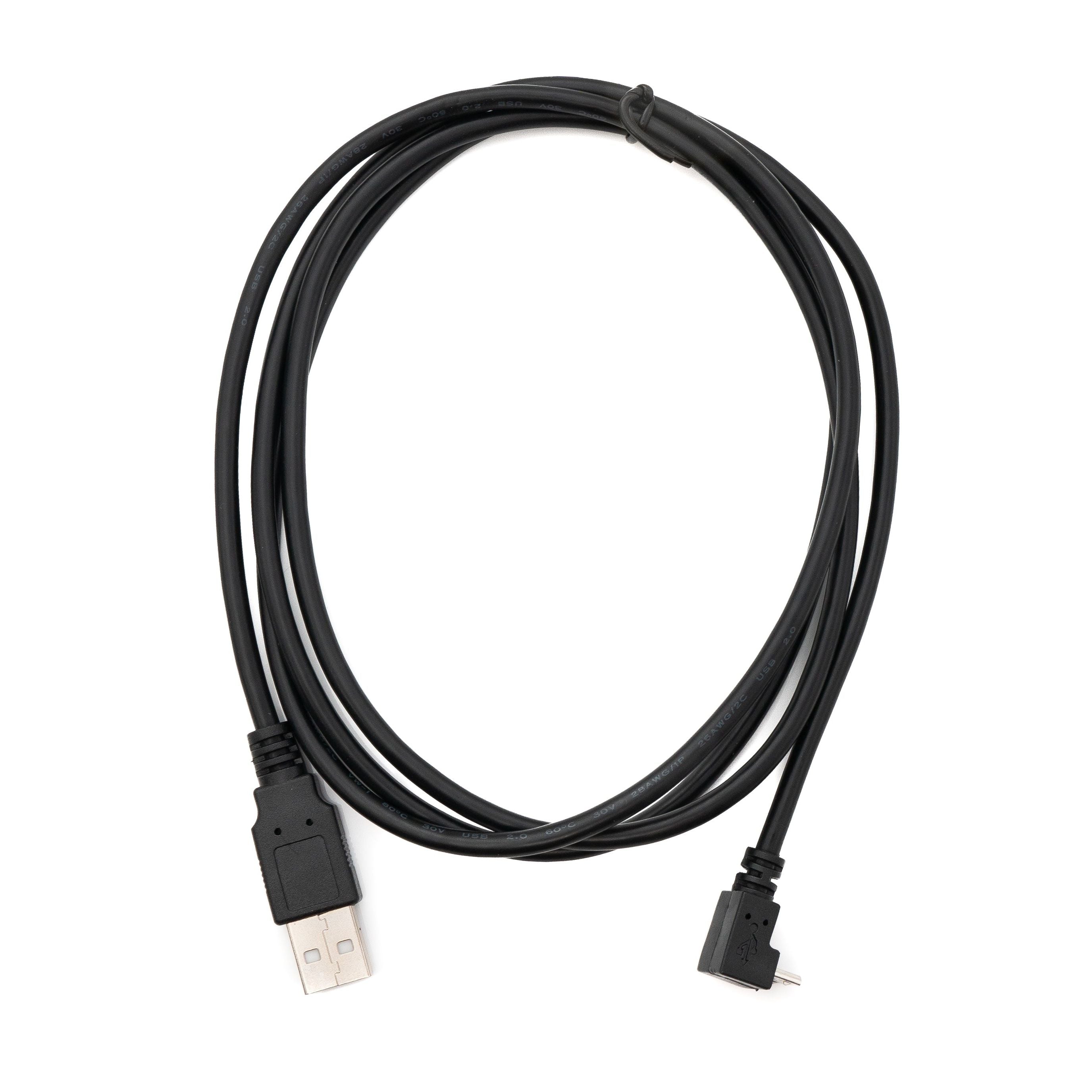 SYSTEM-S USB 2.0 Kabel 150 cm Typ A Stecker zu Micro B Stecker Winkel in Schwarz