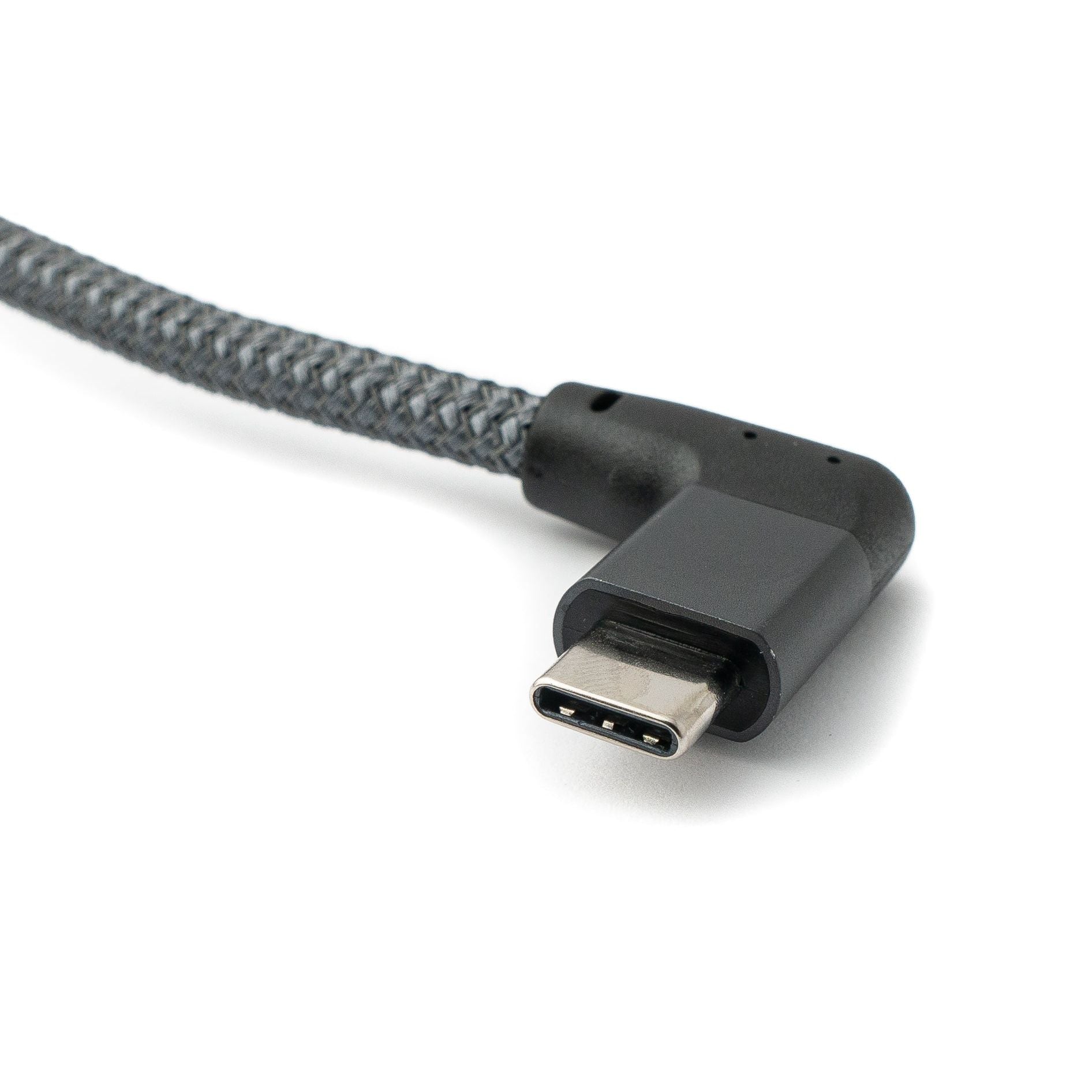 USB C Kabel Gen 2 3.1 Winkelstecker Geflochten Grau 150 cm Hochwertige Datenübertragung