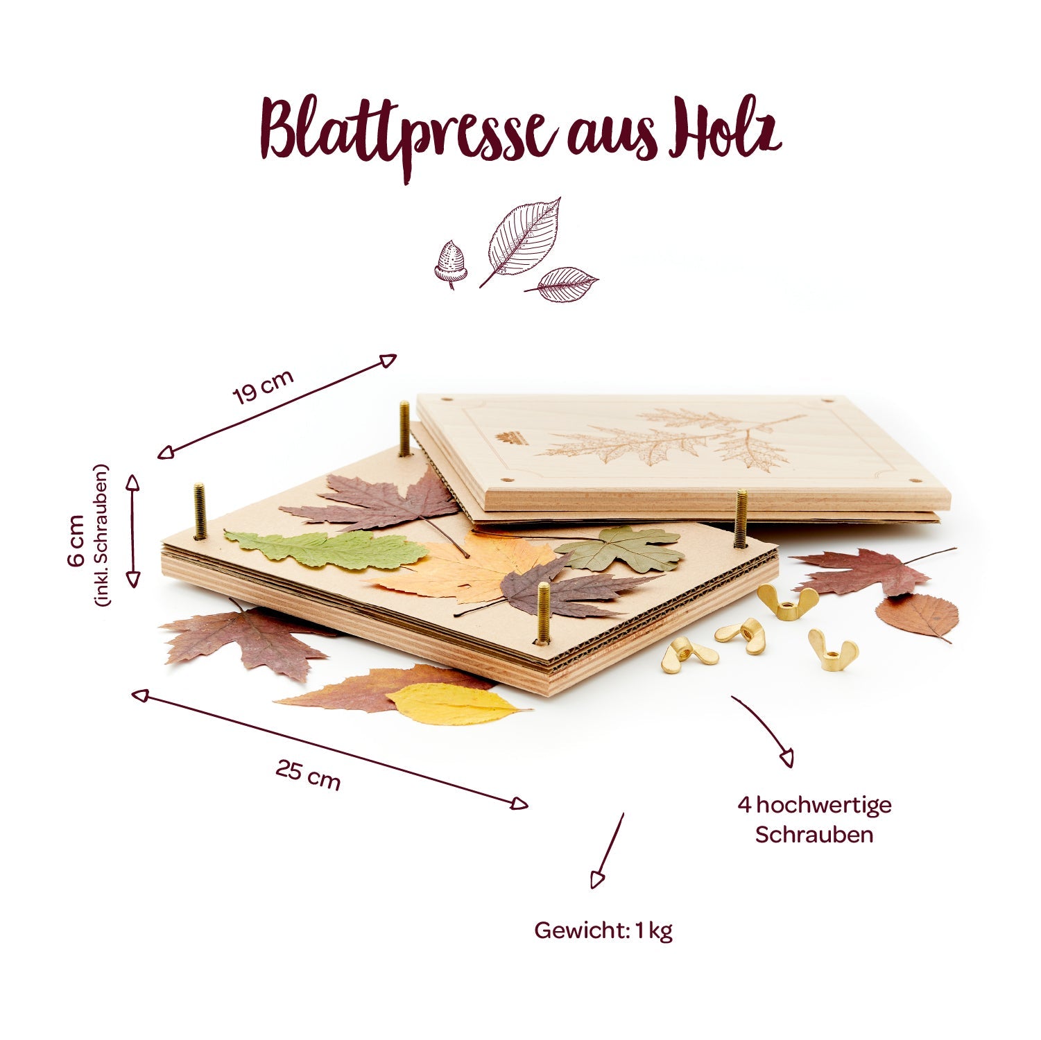 Blattpresse für Blätter & Blüten