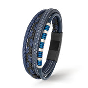 Blue Brics Armband Leder Edelstahl Gravur Am Verschluss Gratis Luxus Etui Inklusive Größen 19 21 23 cm