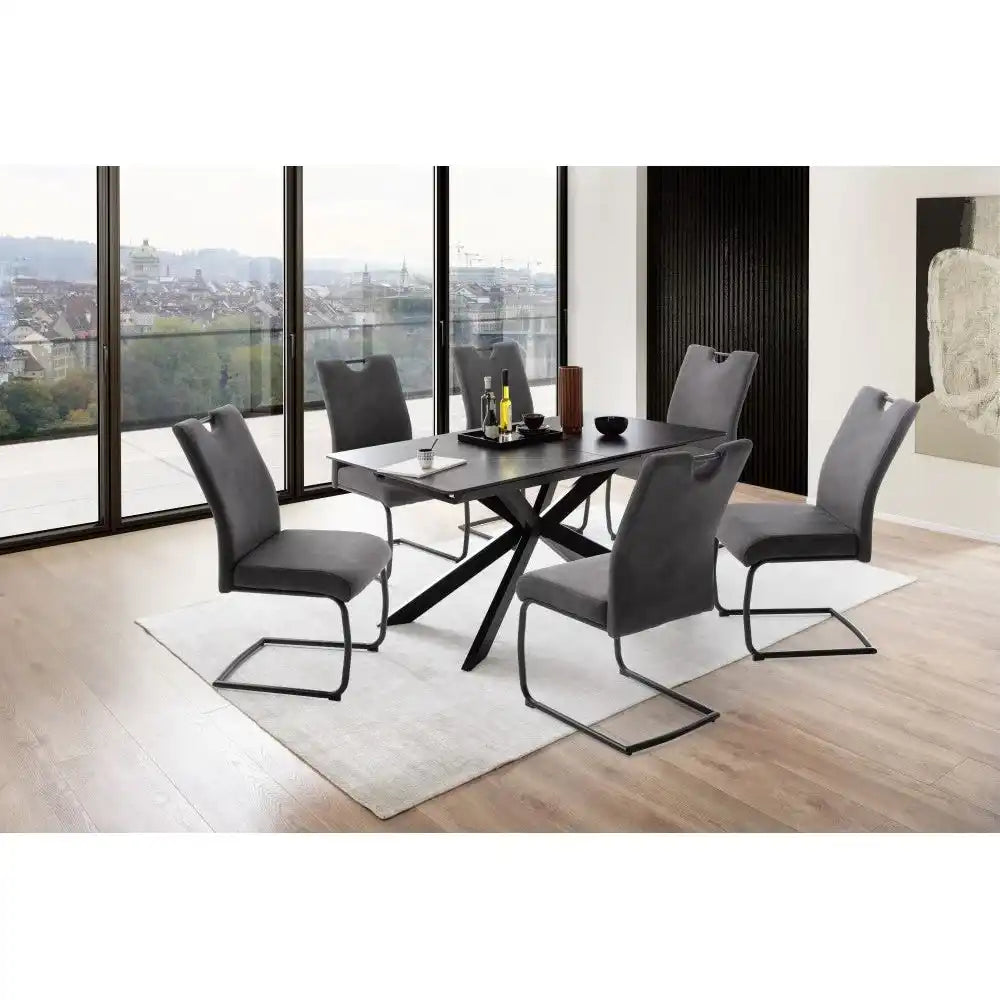 Bonanza Auszugstisch Keramik Anthrazit Marmoriert Lift Synchronauszug Zanuro ProX