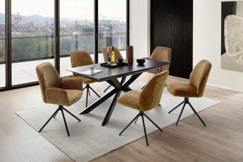 Bonanza Auszugstisch Keramik Anthrazit Marmoriert Lift Synchronauszug Zanuro ProX