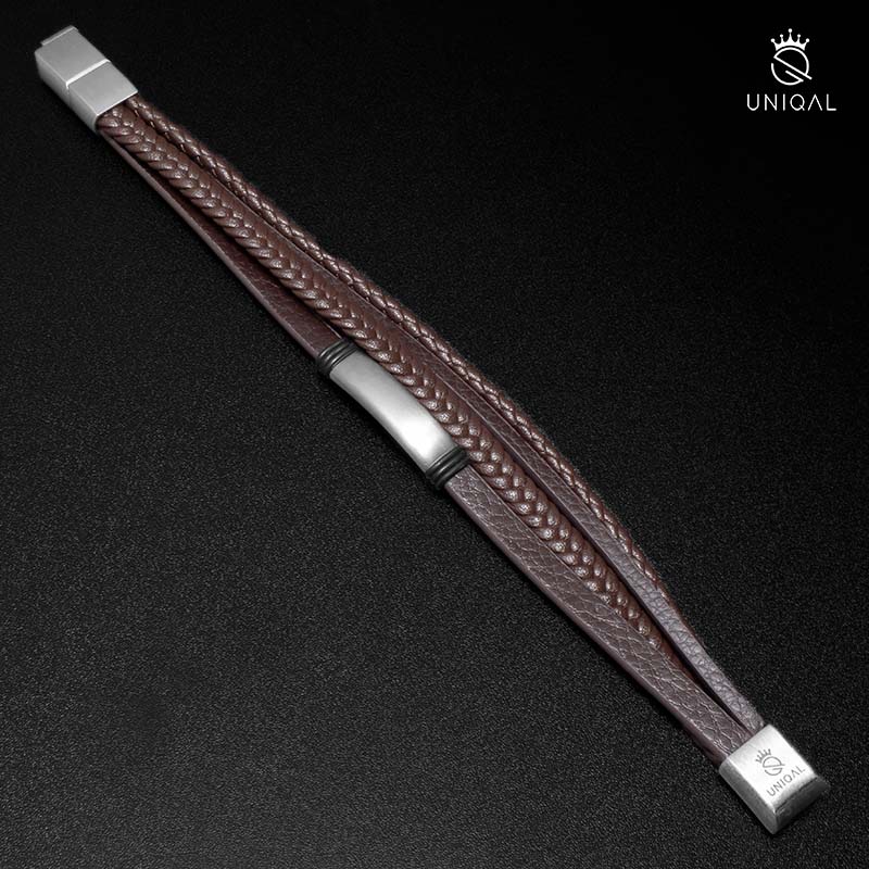 Brown Olive Unisex Rindsleder Armband Mit Gravur Größen 19 21 23 cm Braun Edelstahl Akzente Gratis Luxus Etui