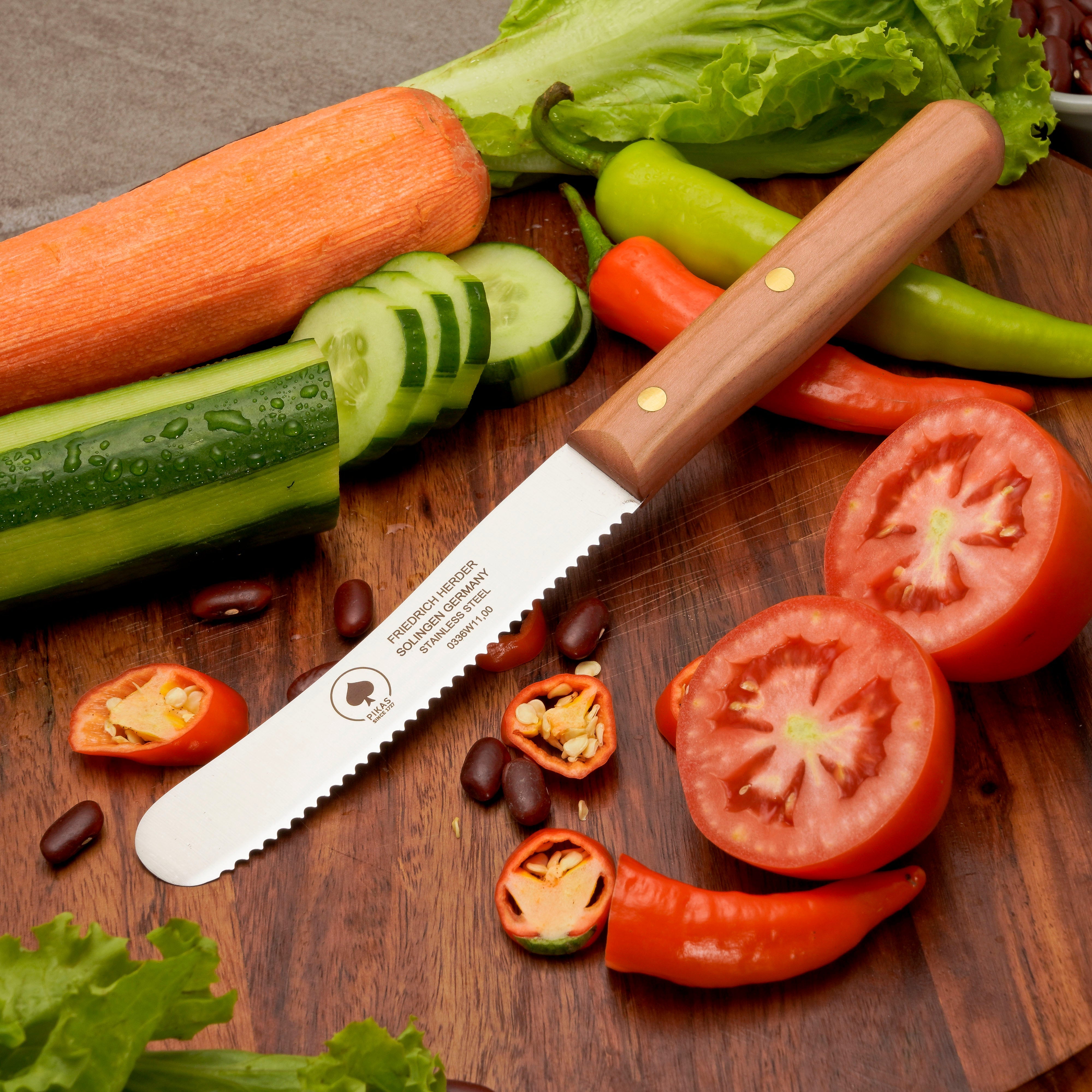 Buckelsmesser Frühstücksmesser Pikas Handgefertigt In Traditioneller Und Moderner Schleiftechnik Für Anhaltende Schärfe
