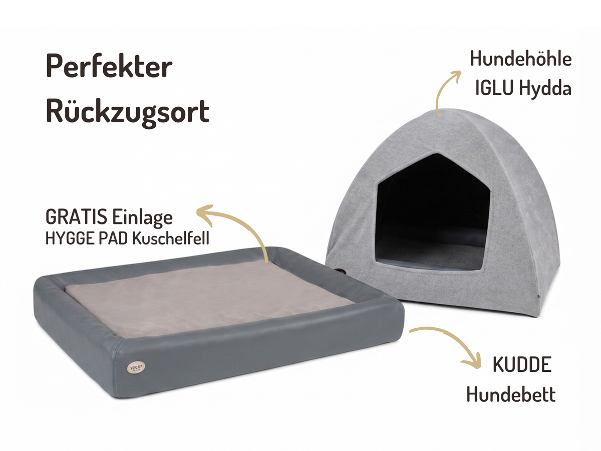 SABRO Hundehöhlen-Bundle | KUDDE + Iglu Hydda