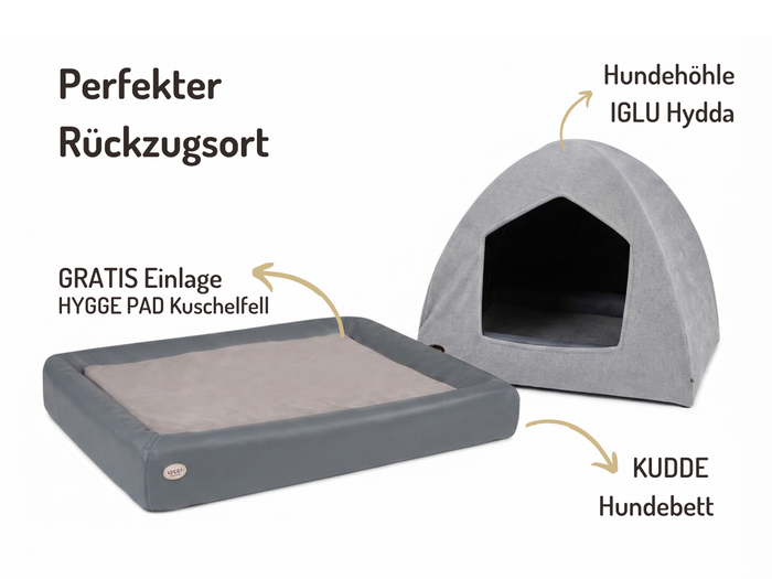 SABRO Hundehöhlen-Bundle | KUDDE + Iglu Hydda