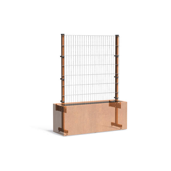 Cortenstahl Vertikales Grün TRELLIS