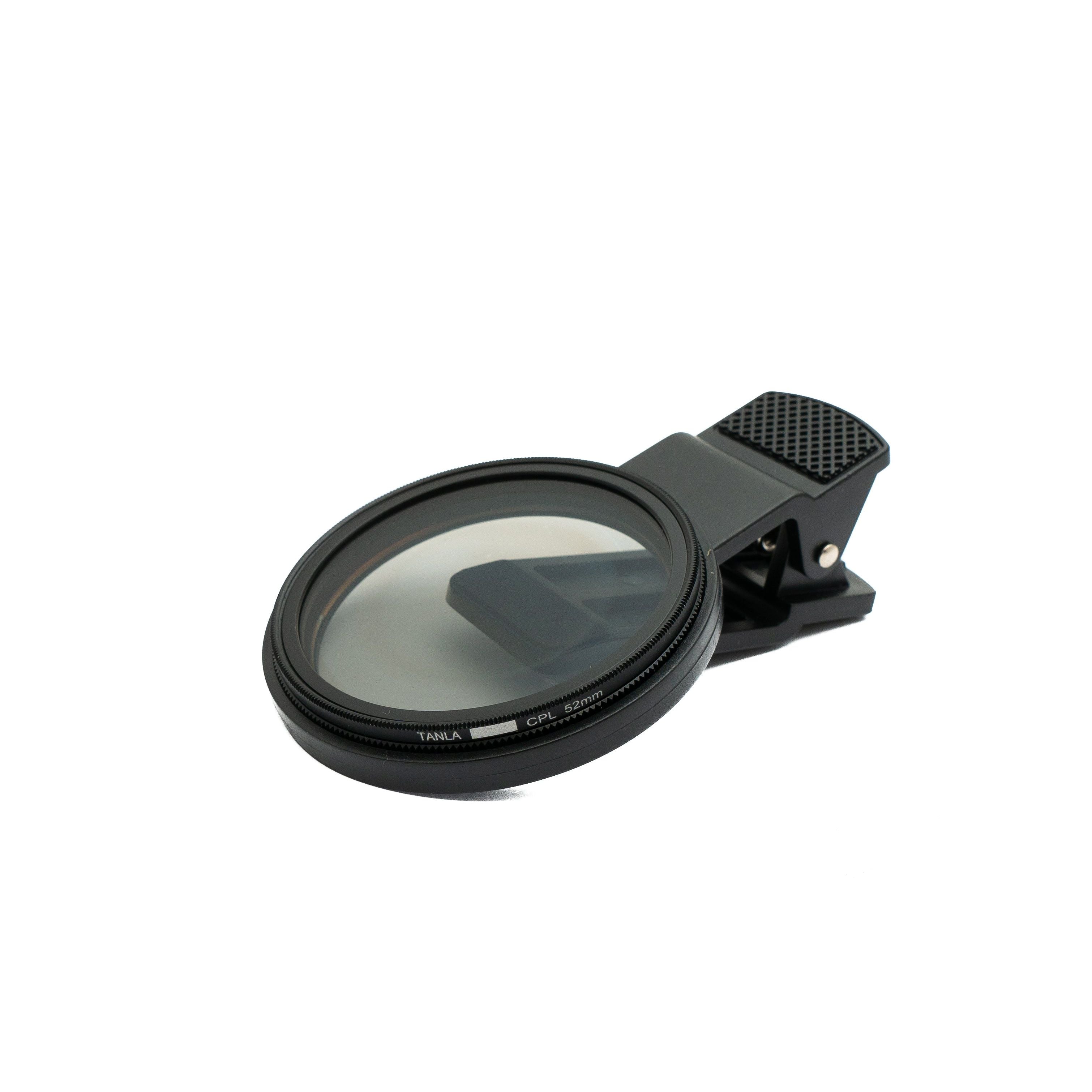 CPL 52 mm Circular Polarizer Filter Mit Clip Für Smartphone Kamera Linse Schwarz