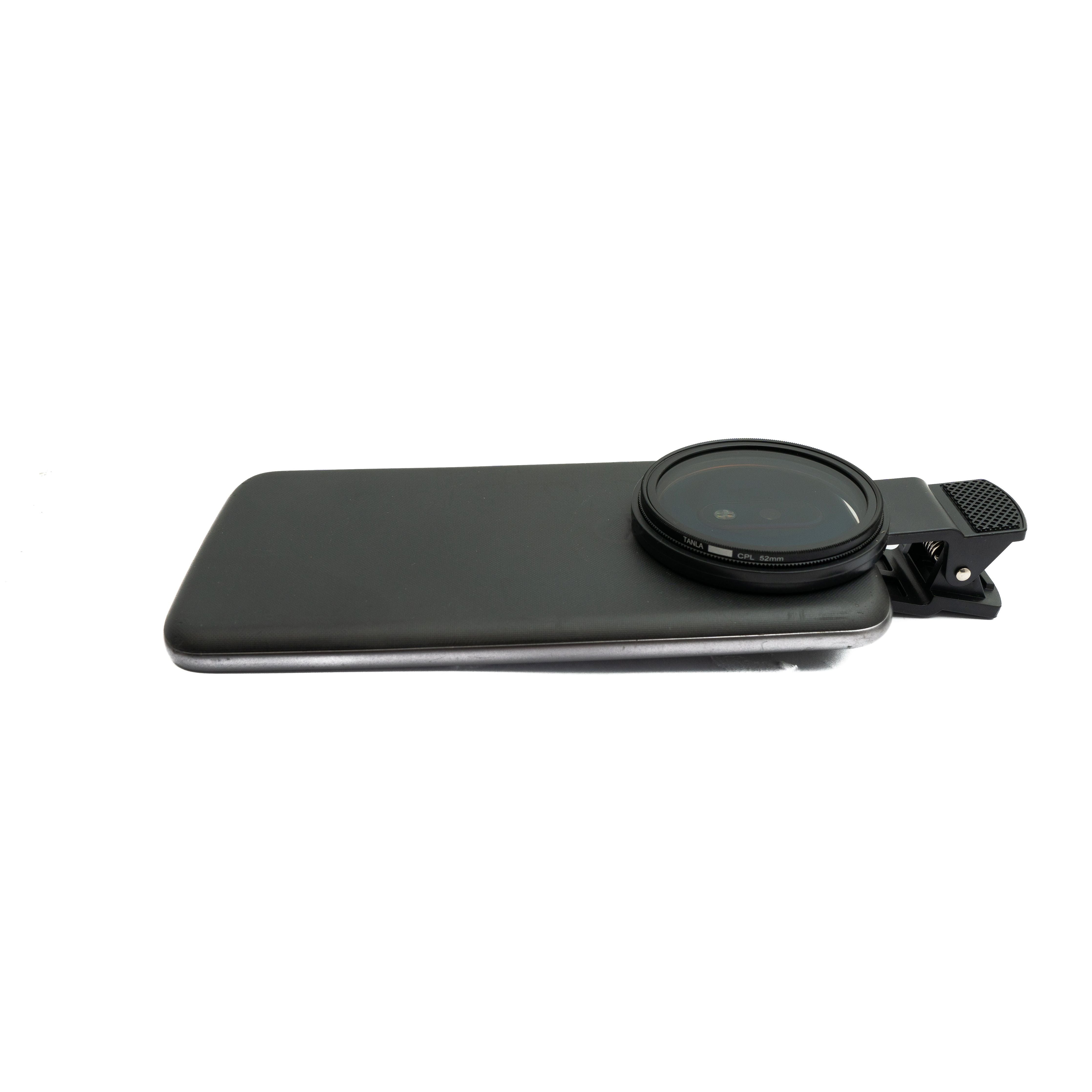 CPL 52 mm Circular Polarizer Filter Mit Clip Für Smartphone Kamera Linse Schwarz