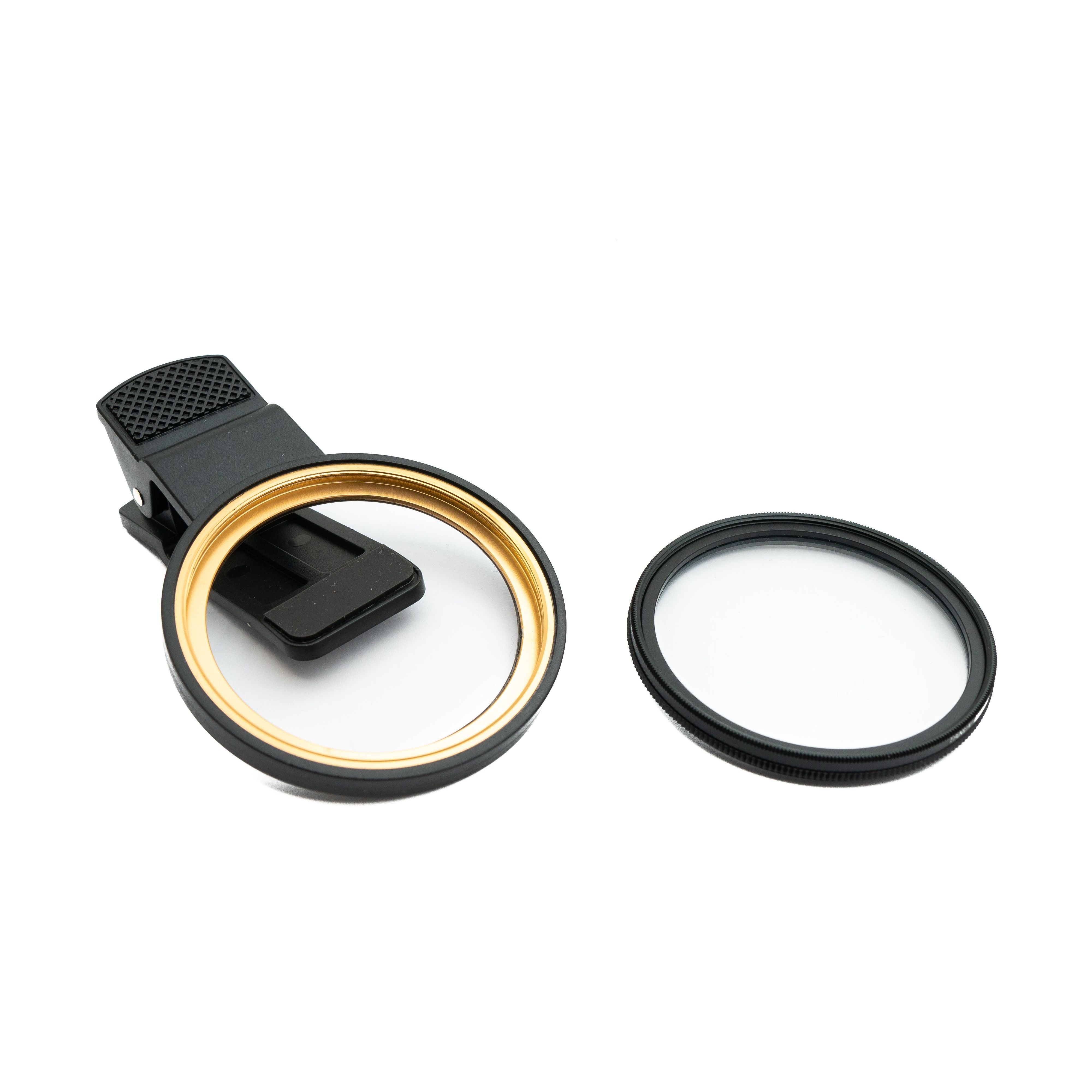 System-S Star Burst Filter 52 Mm Clip - 360 Grad Cross Flare Für Smartphone Fotografie