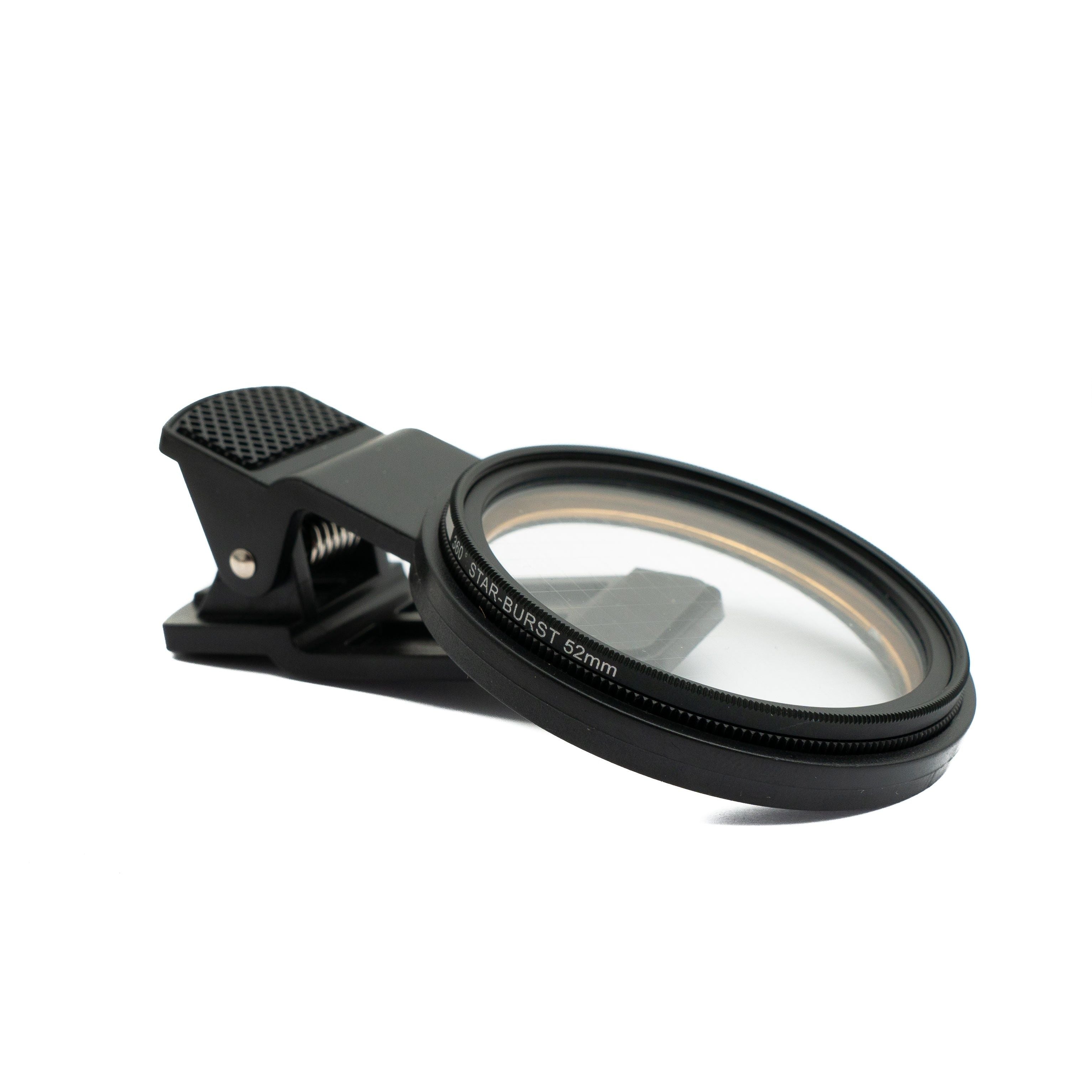 System-S Star Burst Filter 52 Mm Clip - 360 Grad Cross Flare Für Smartphone Fotografie
