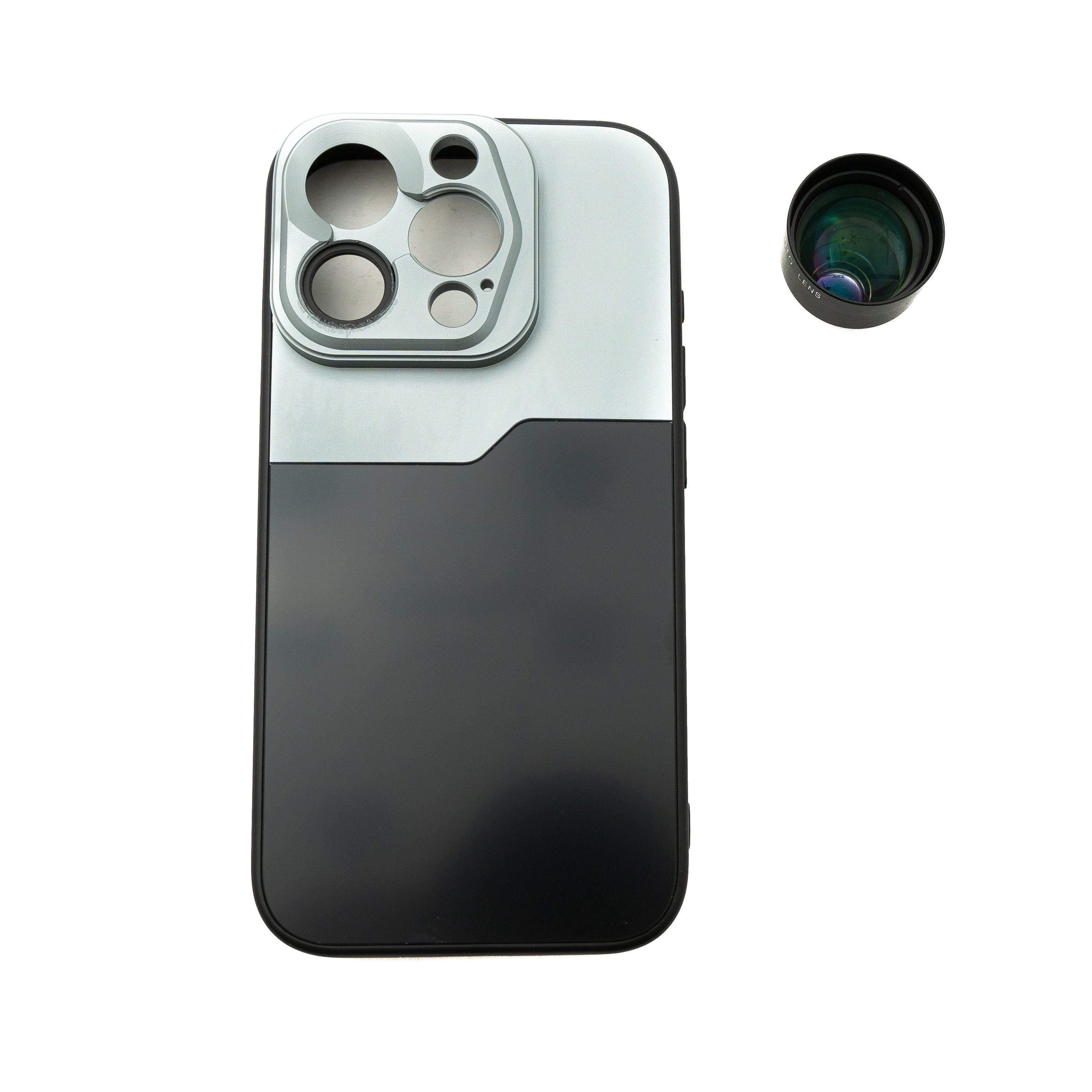 3x Teleobjektiv Zoom Linse Für iPhone 15 Pro Mit 37 Mm Filter Und Hülle Schwarz Grau